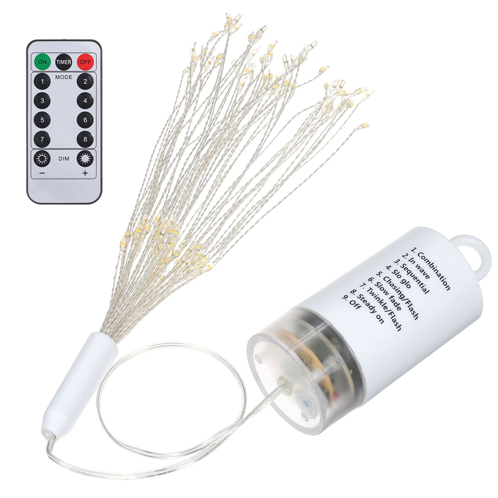 Fairy Firework String Light with Remote Control 120 LEDs Dimmable 8 Lighting view 2