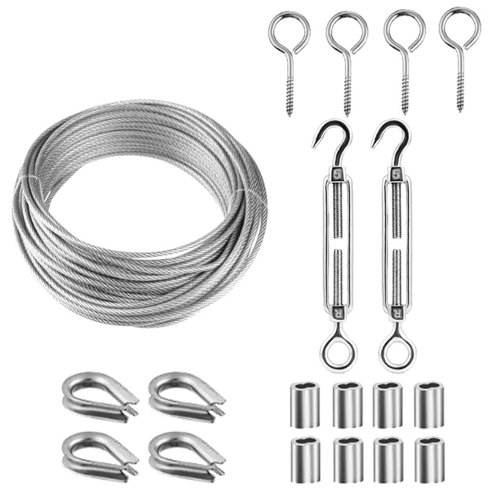 String Light Hanging Kit Stainless Steel Steel Wire Rope Heavy Duty String view 2