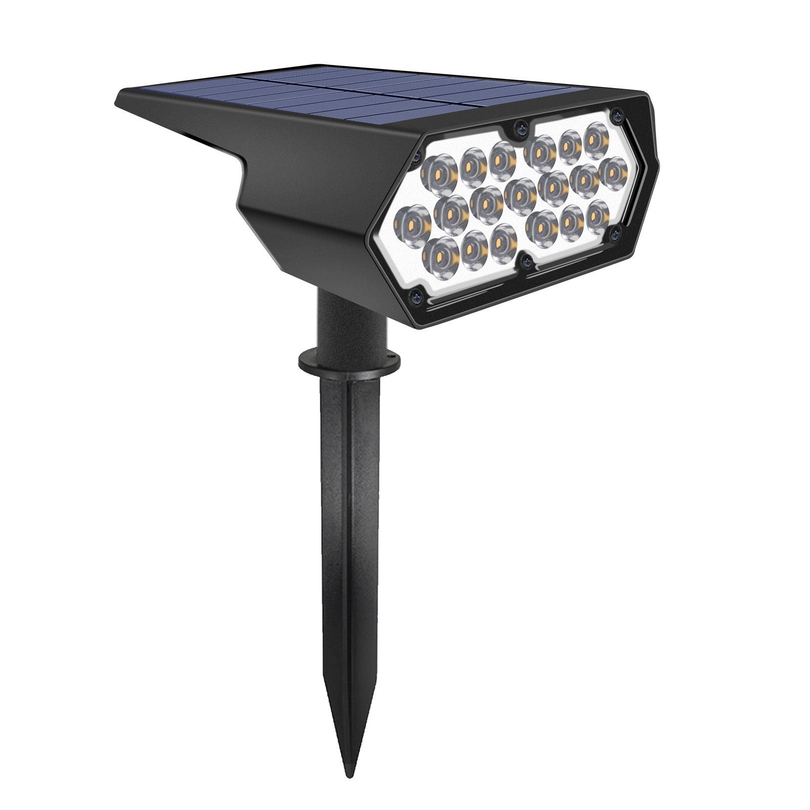 Solar Landscape Spotlights 19LEDs Spot Light Wall Lamp 2-in-1 Outdoor Solar view 2