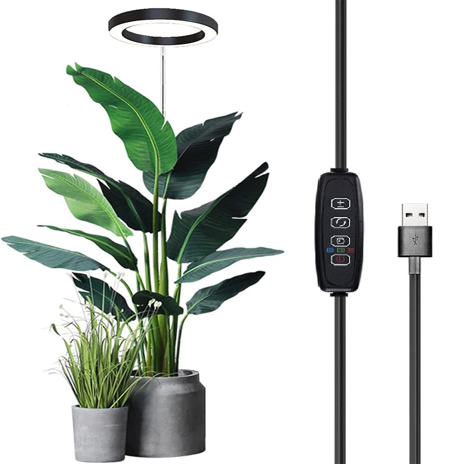 Plant Grow Light Floor Lamp Full Spectrum Sunlight Large Potted Plant Fill view 2