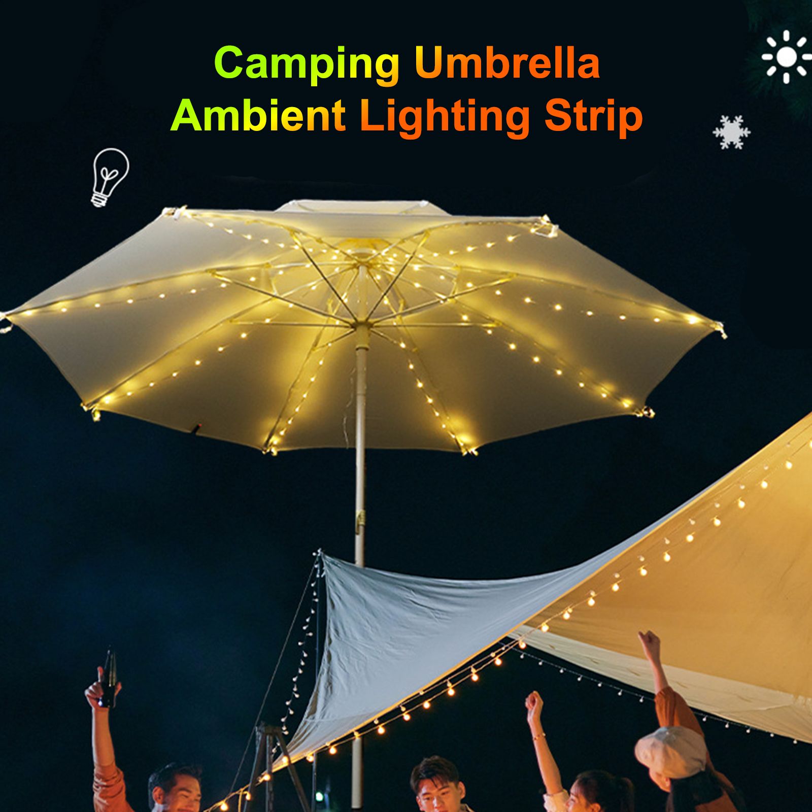 LED Parasol Lights LED Leather String Lights Holiday Decoration Colorful view 5