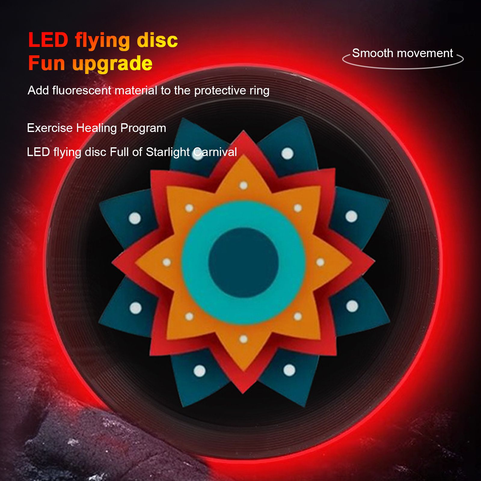 LED Light Up Adult Flying Disc with Light Strip Luminous Glow-in-the-Dark view 10