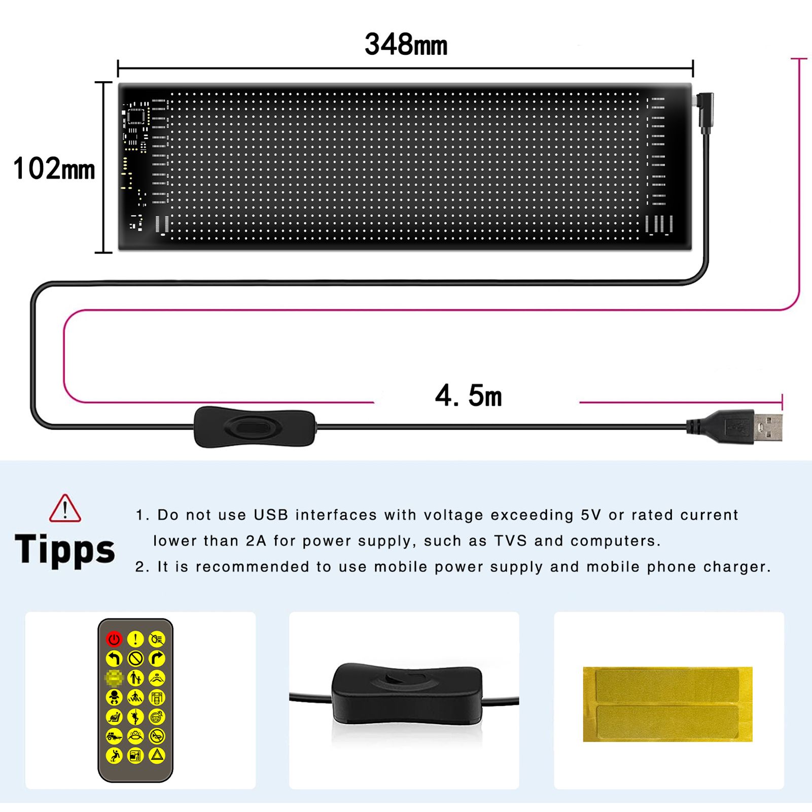 LED Flexible Display APP BT Car Advertising Screen Full Color Intelligent view 2