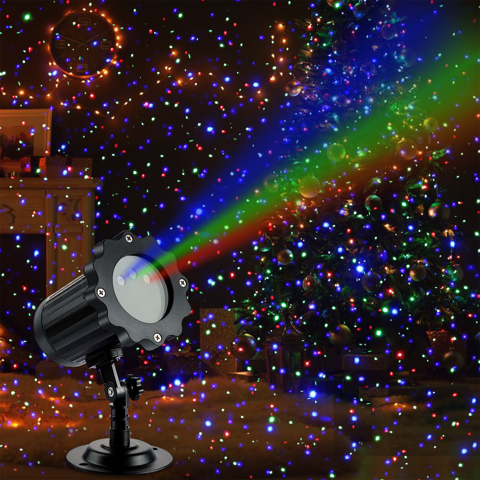 Outdoor Garden Christmas Light Projector 3 Light Colors Red Green Blue Remote view 5