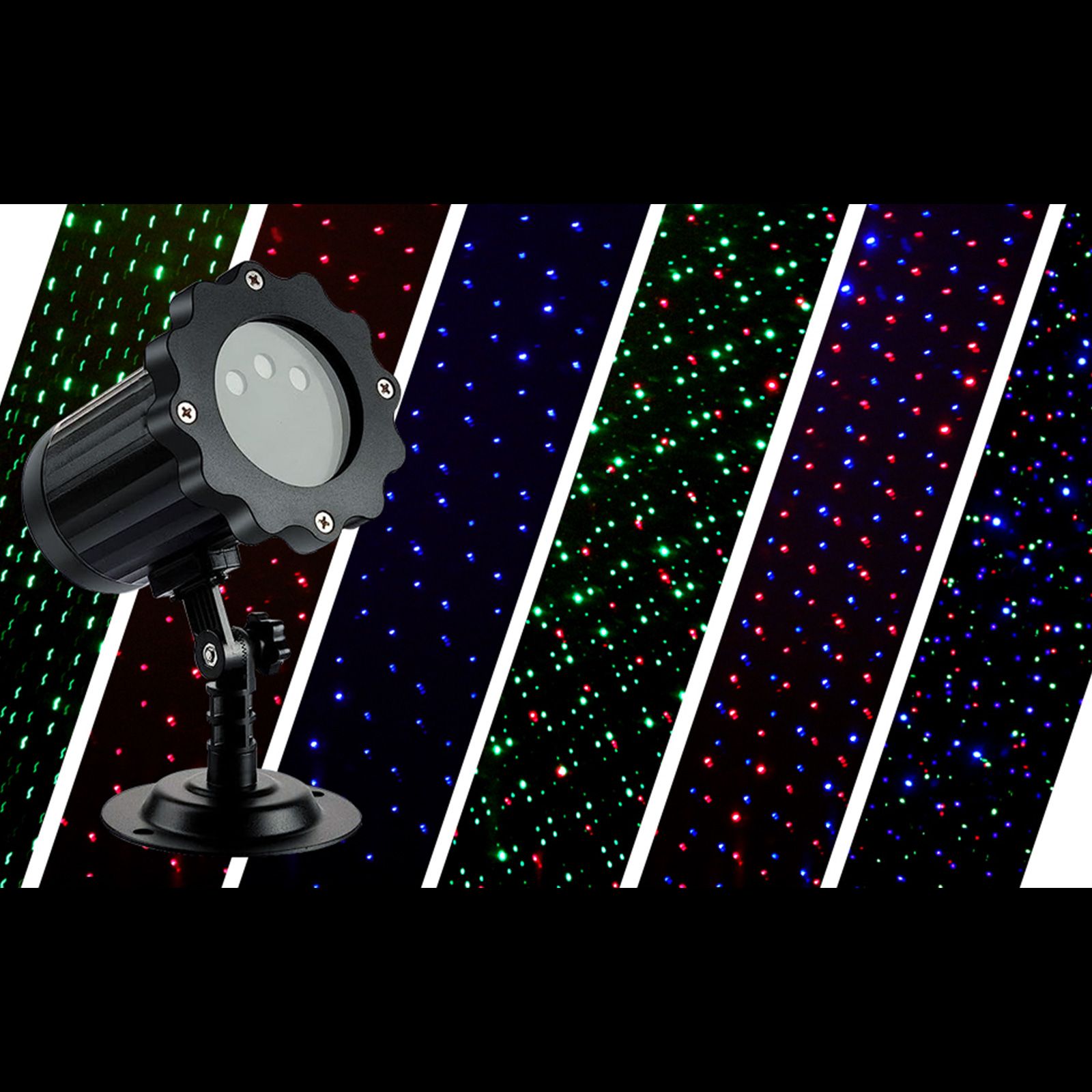 Outdoor Garden Christmas Light Projector 3 Light Colors Red Green Blue Remote view 9