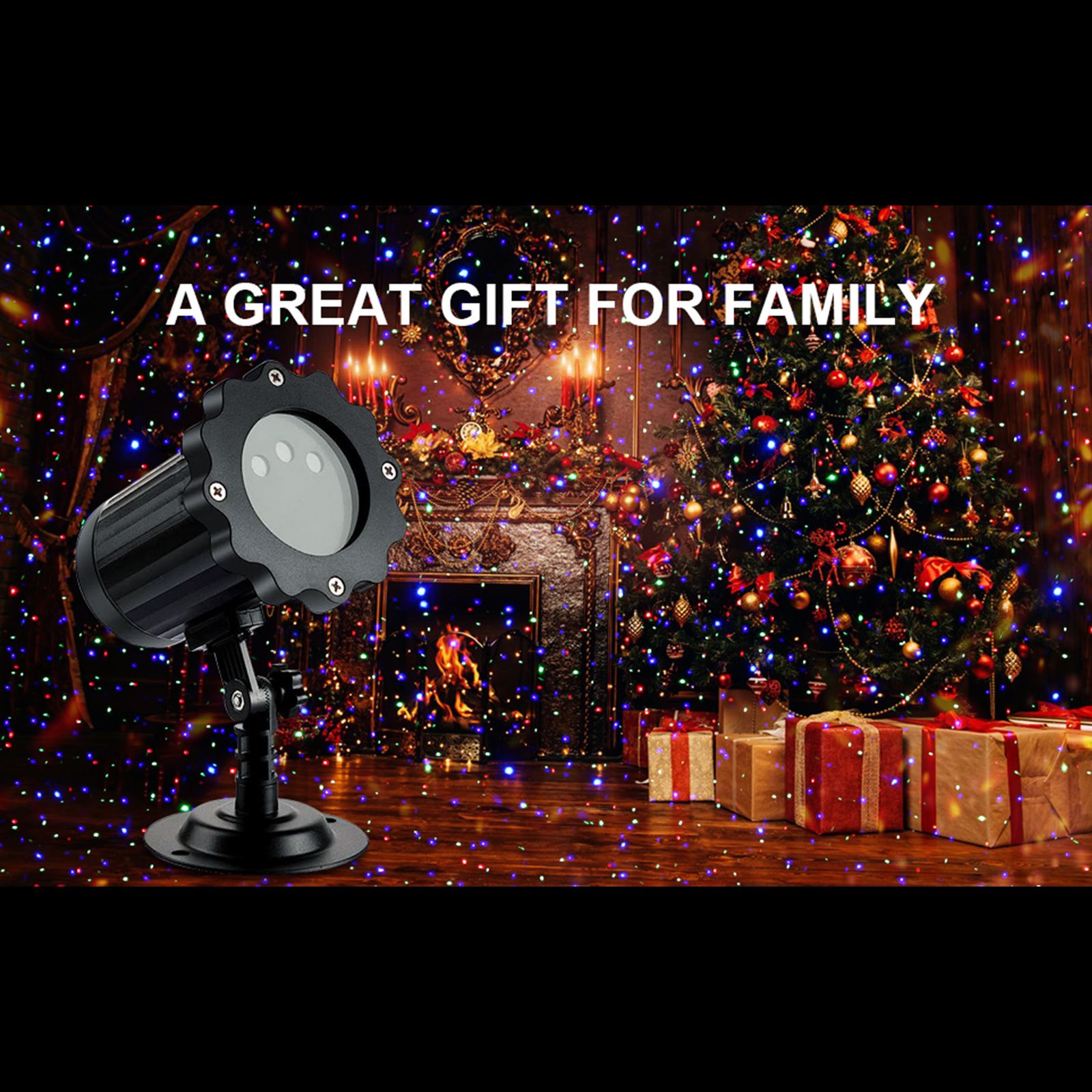 Outdoor Garden Christmas Light Projector 3 Light Colors Red Green Blue Remote view 12