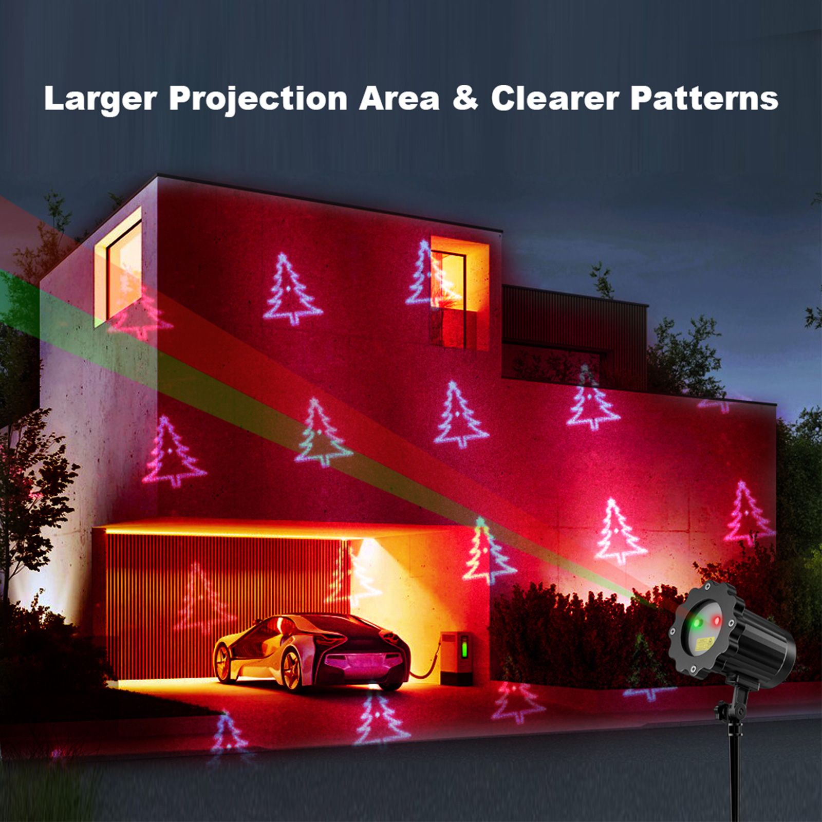 Christmas Projector Light 10 Patterns LED Projection Lights with Remote Red view 4