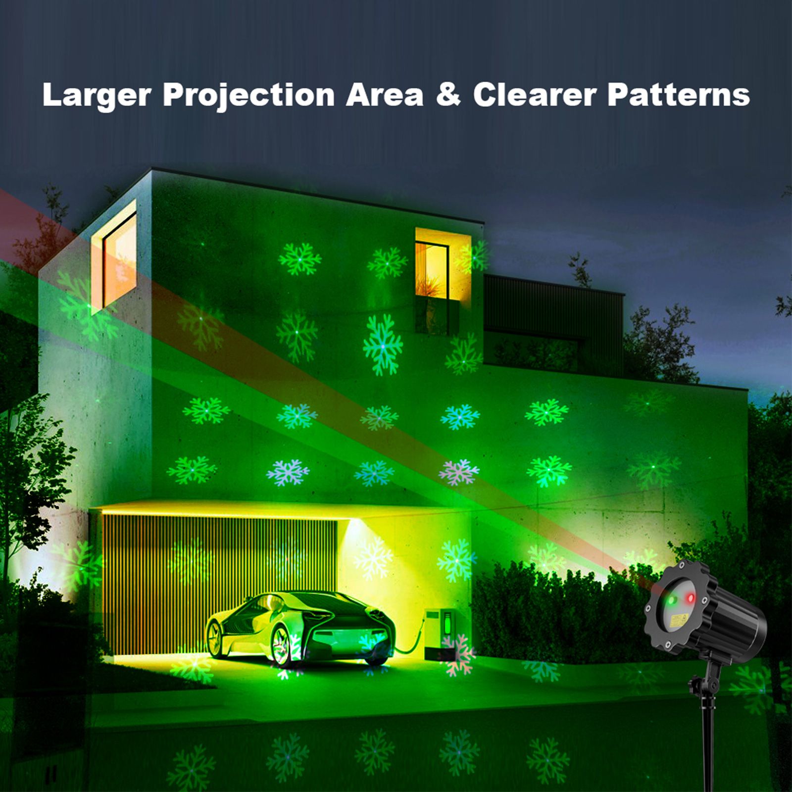 Christmas Projector Light 10 Patterns LED Projection Lights with Remote Red view 5