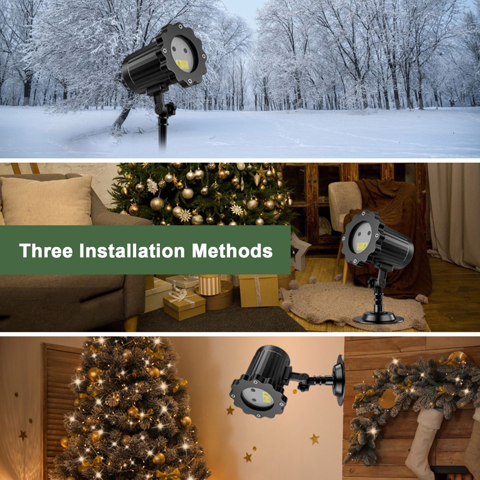 Christmas Projector Light 10 Patterns LED Projection Lights with Remote Red view 10