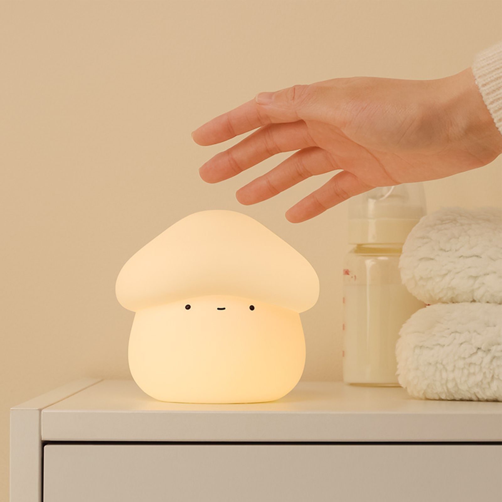 Silicone Mushroom Night Light Pat Light 15/30 Minutes Delay Off Two Dimmers 1W view 7