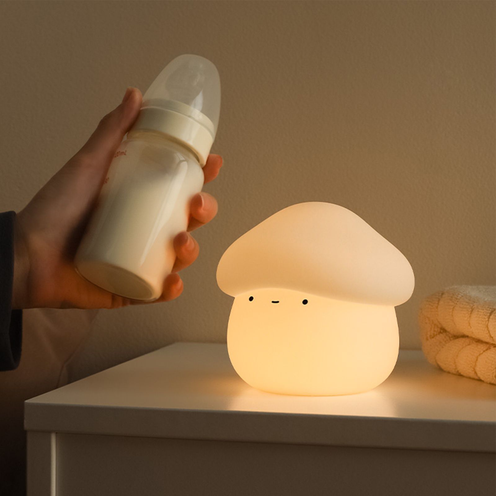 Silicone Mushroom Night Light Pat Light 15/30 Minutes Delay Off Two Dimmers 1W view 11