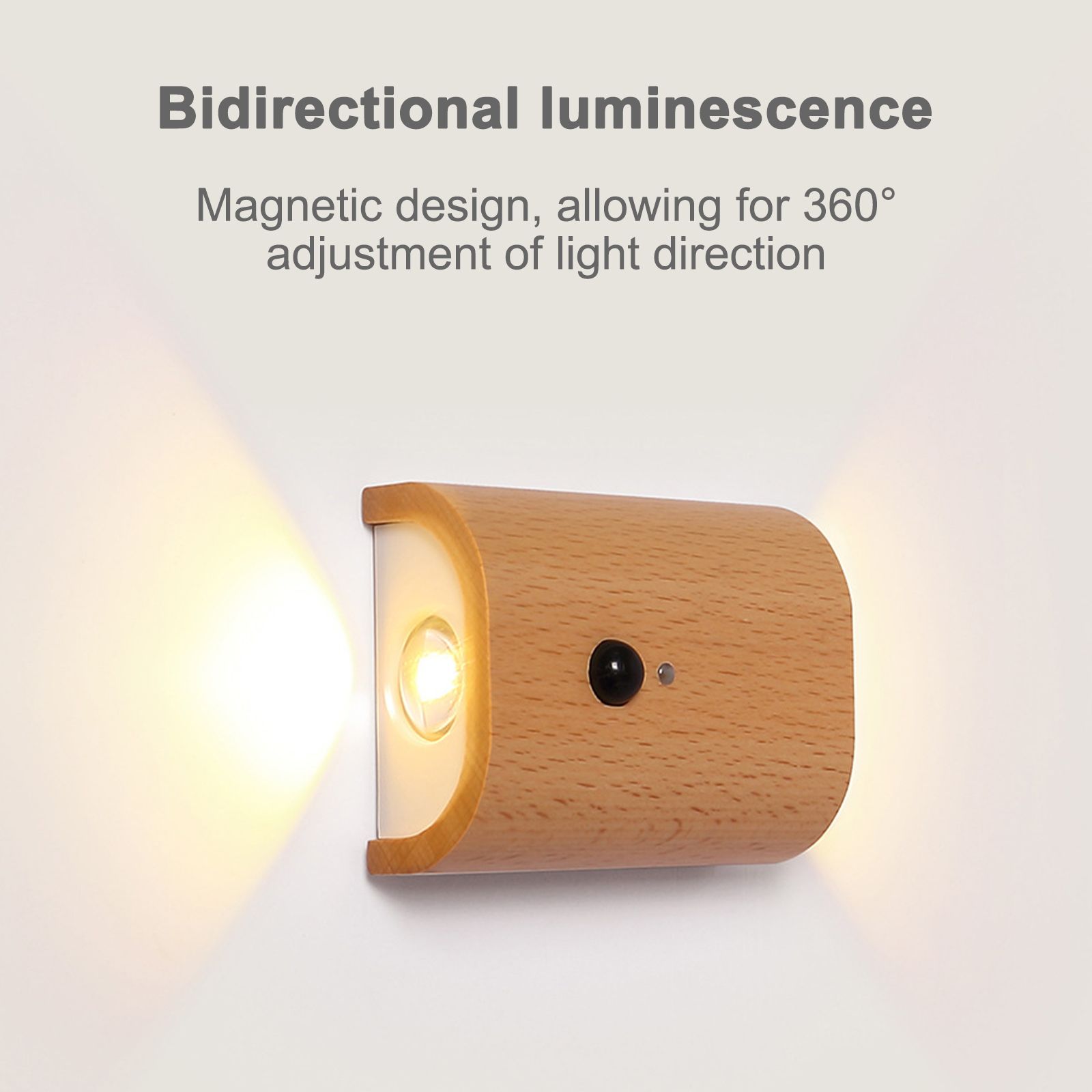 Indoor Motion Sensor Wall Light Double Head LED Rechargeable Night Light view 12
