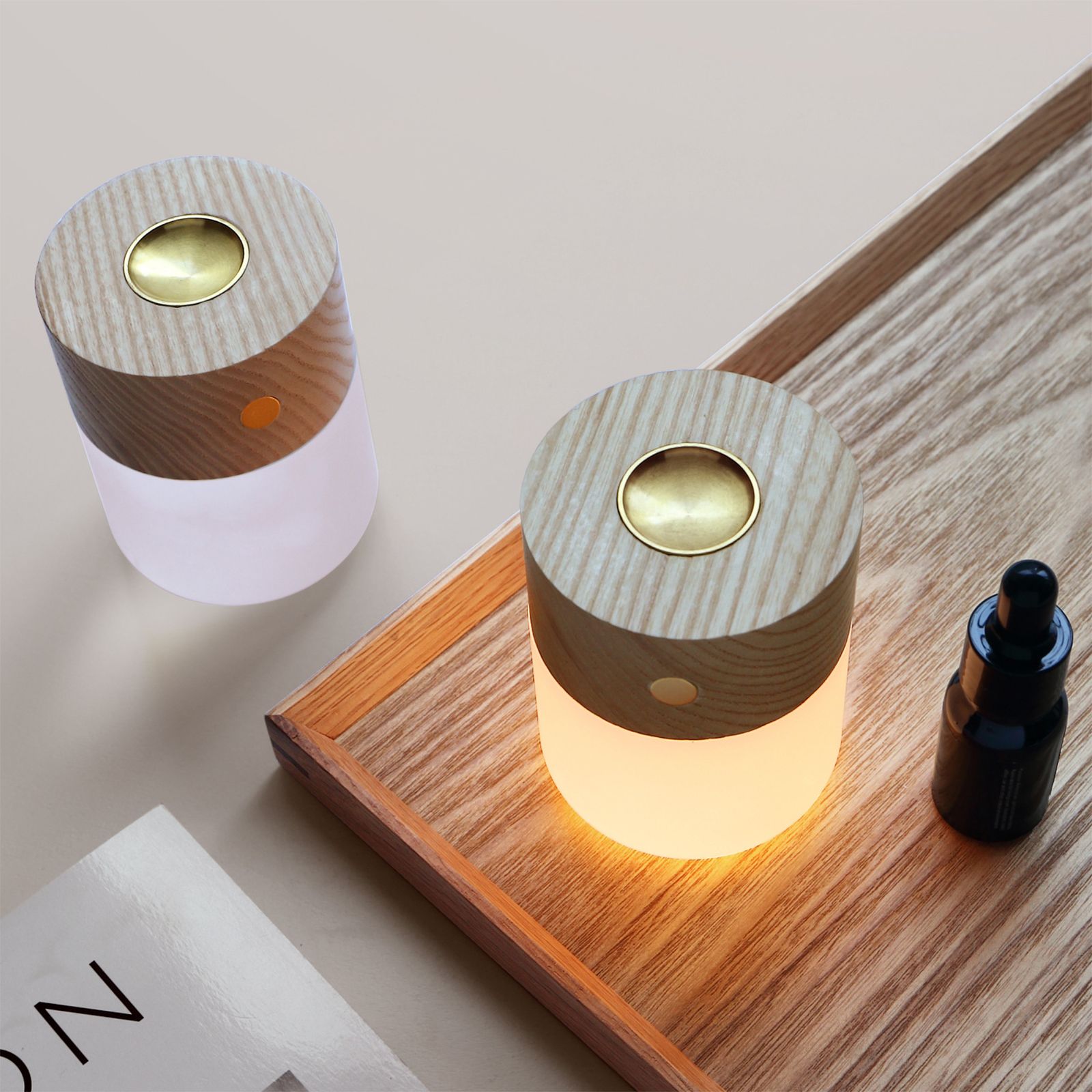 Mini Aromatherapy Lamp Rechargeable Night Light Bedroom Atmosphere Bedside view 3