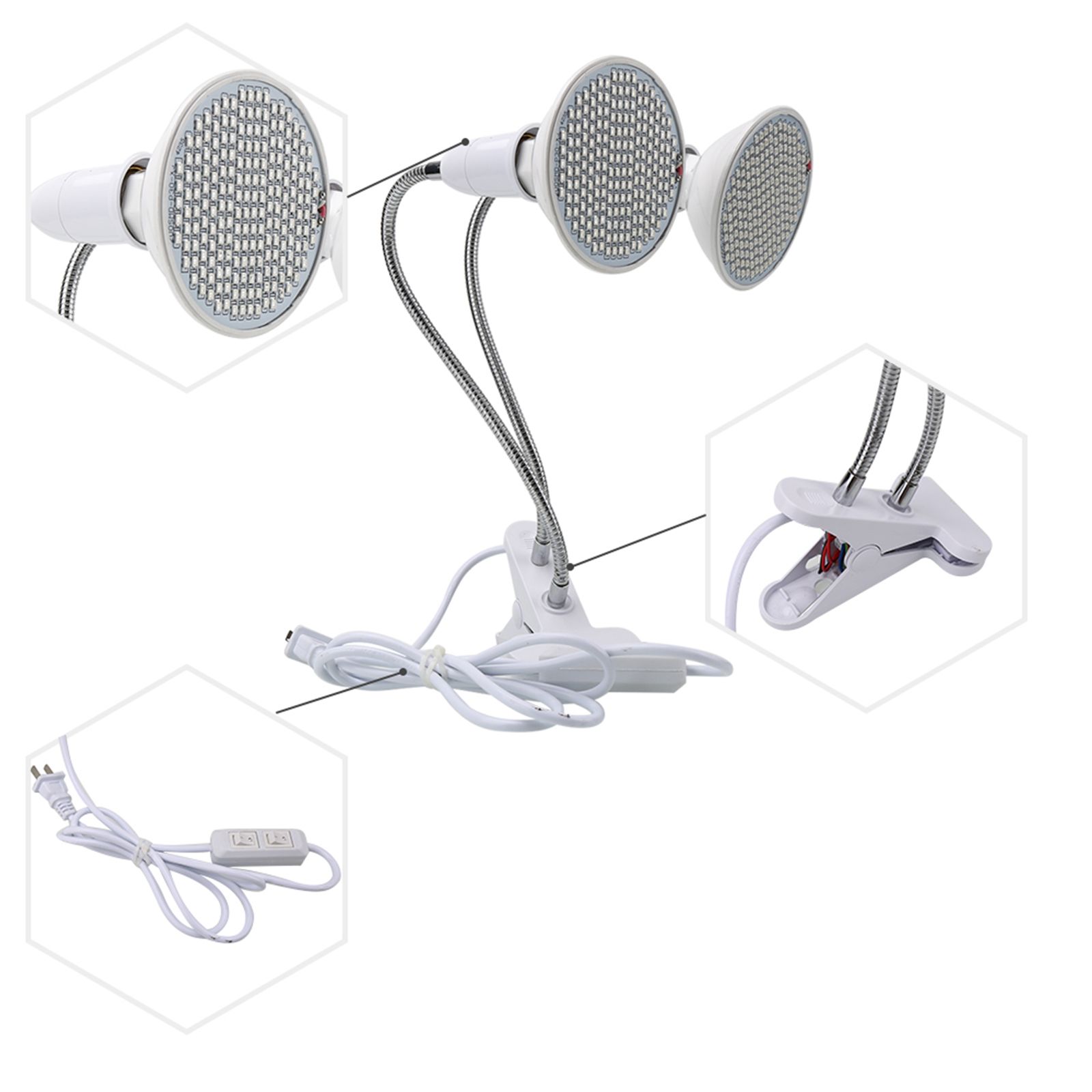 Plant Light LED Countertop Clamp Light Full Spectrum Plant Fill Light Indoor view 4