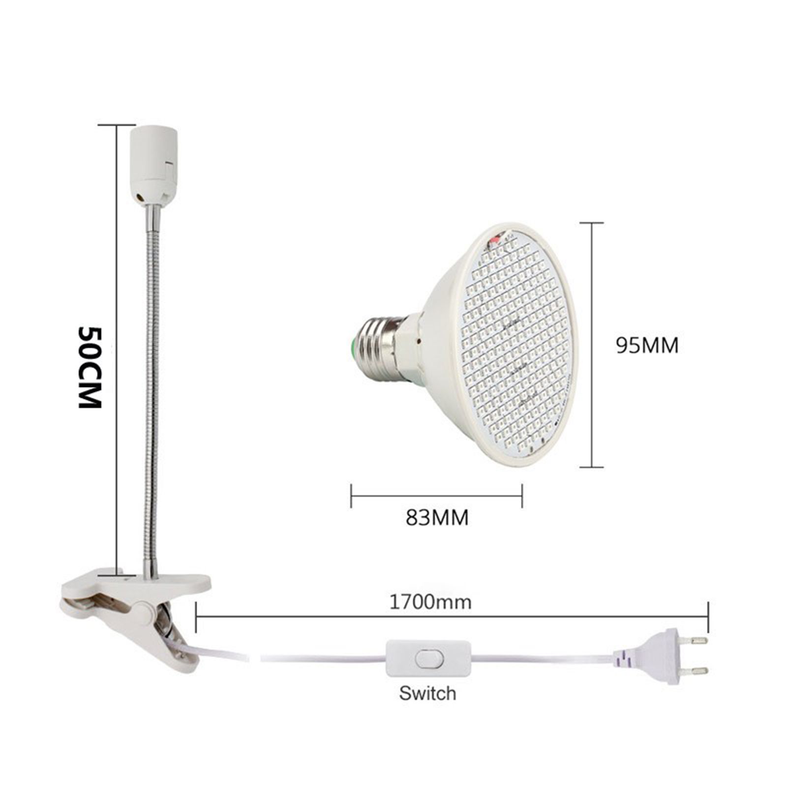 Plant Light LED Countertop Clamp Light Full Spectrum Plant Fill Light Indoor view 4