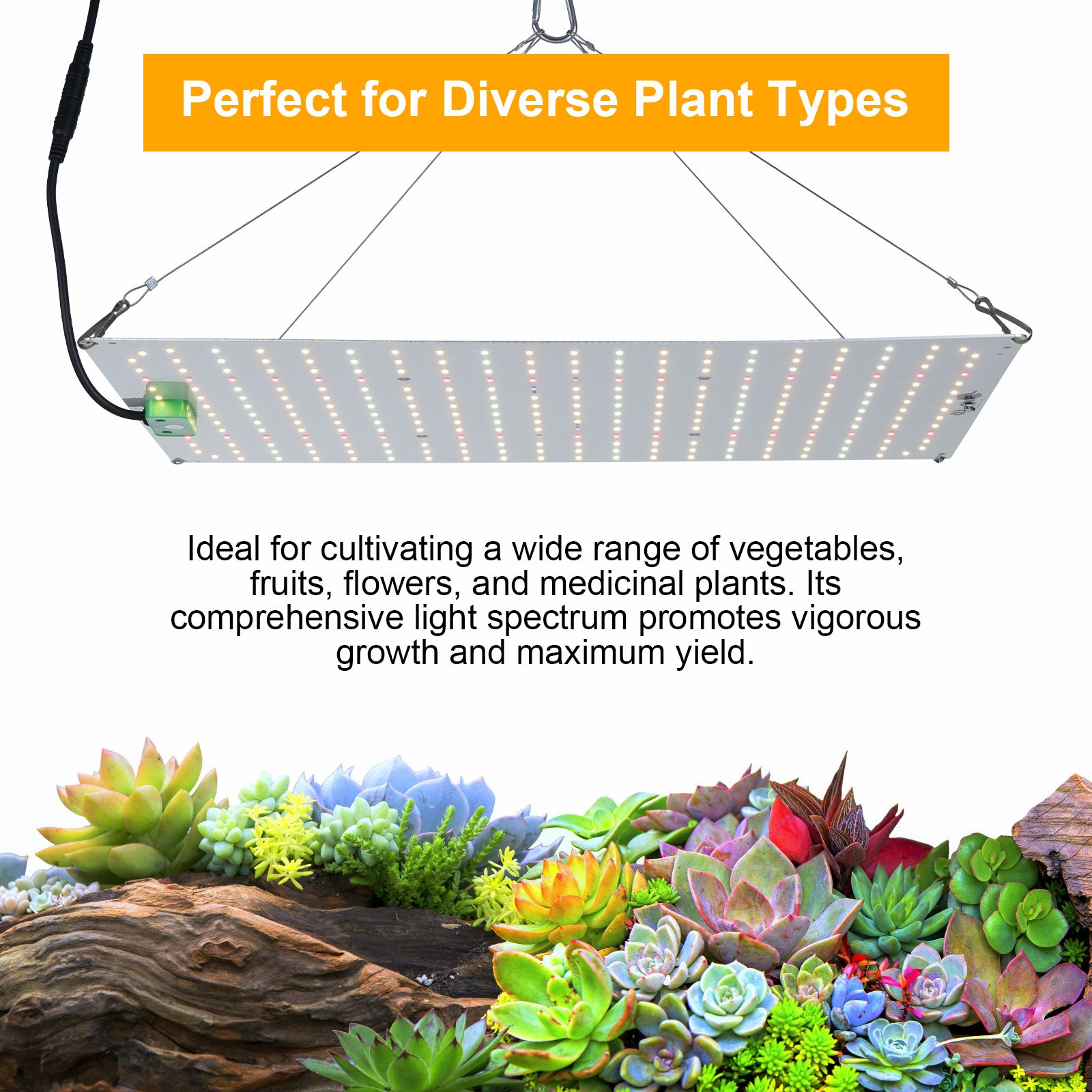120W Dimmable Quantum Board Grow Light Full Spectrum Indoor Plant Growth Light view 8