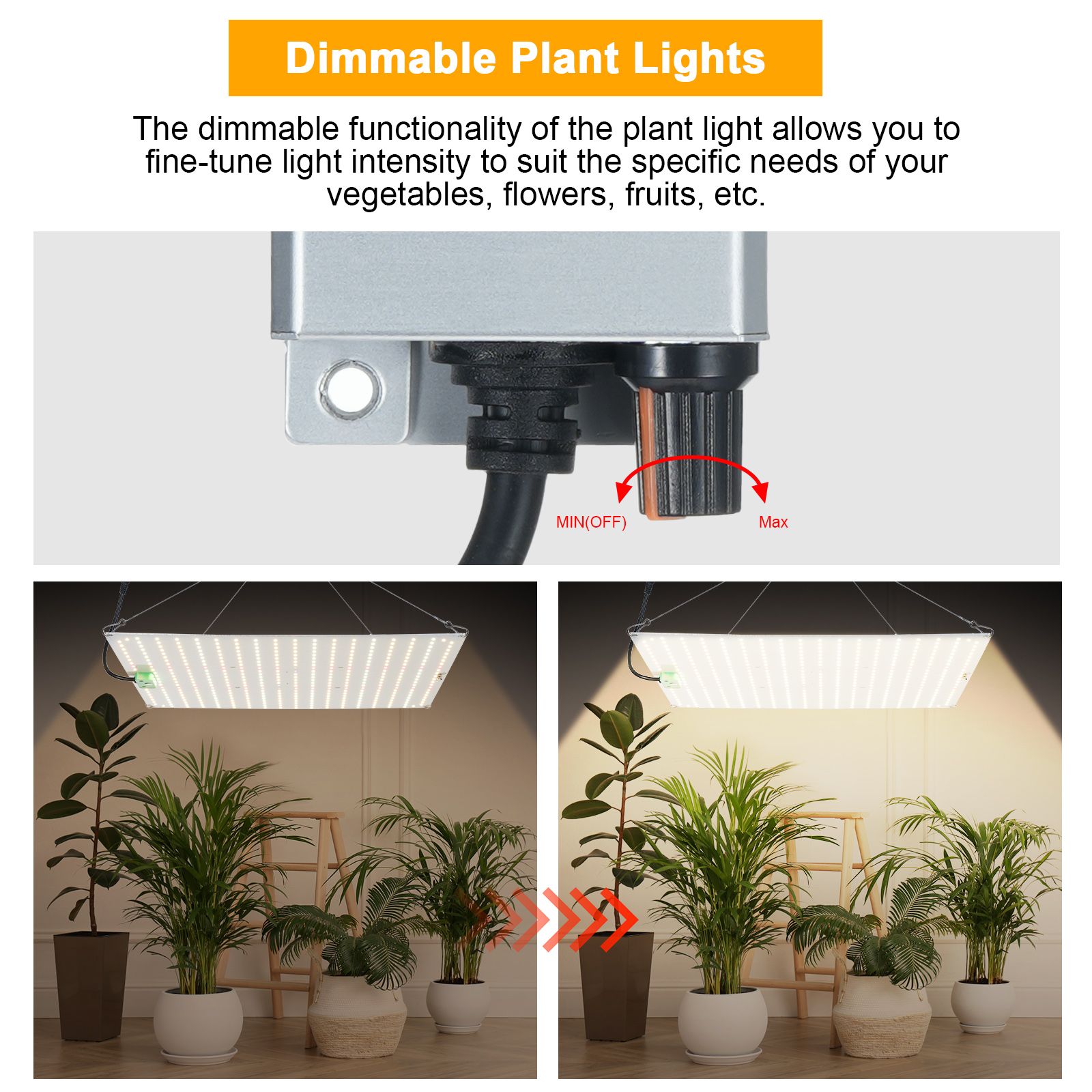 120W Dimmable Quantum Board Grow Light Full Spectrum Indoor Plant Growth Light view 11