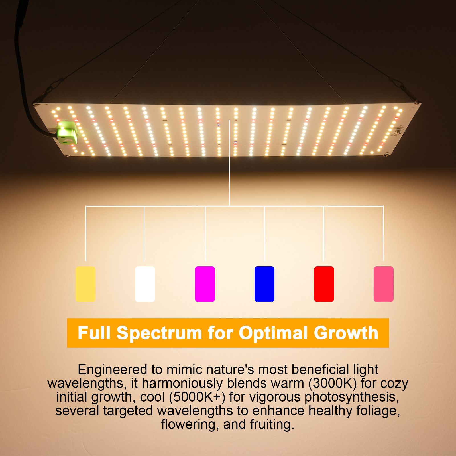 150W Dimmable Full Spectrum Indoor Plant Growth Light Quantum Board Grow Light view 4
