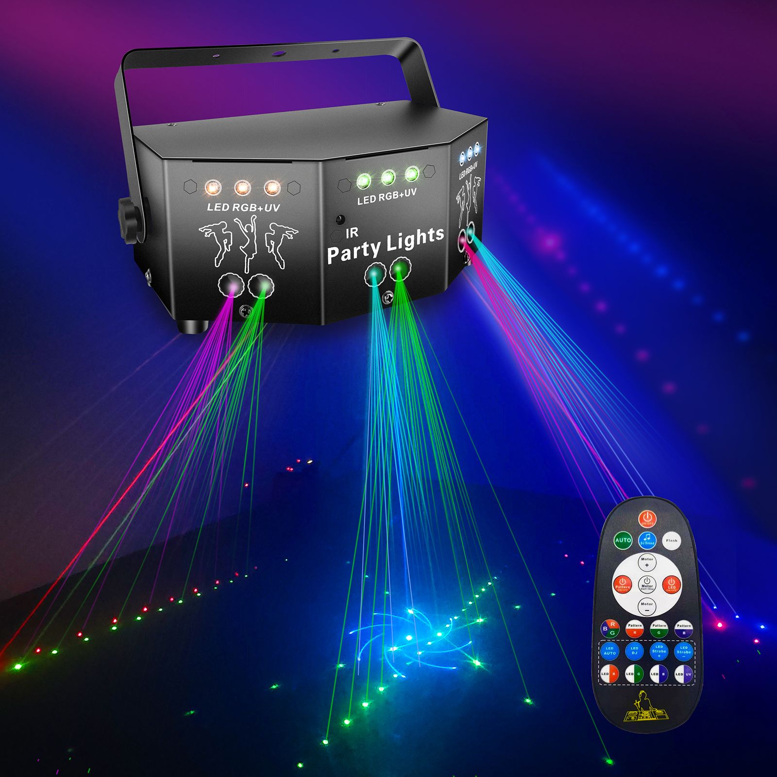 Full Color Beam Stage Light 64 Patterns Support Auto Mode/Sound Control view 2