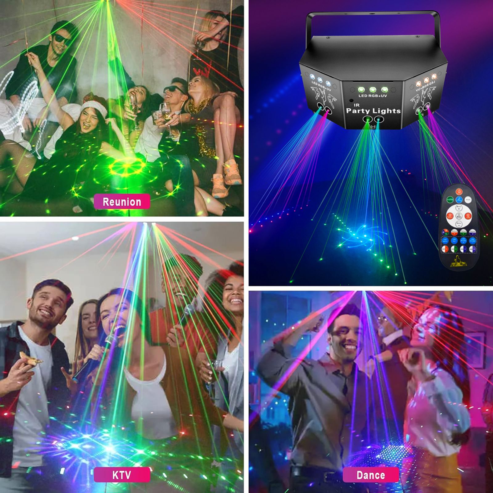 Full Color Beam Stage Light 64 Patterns Support Auto Mode/Sound Control view 5