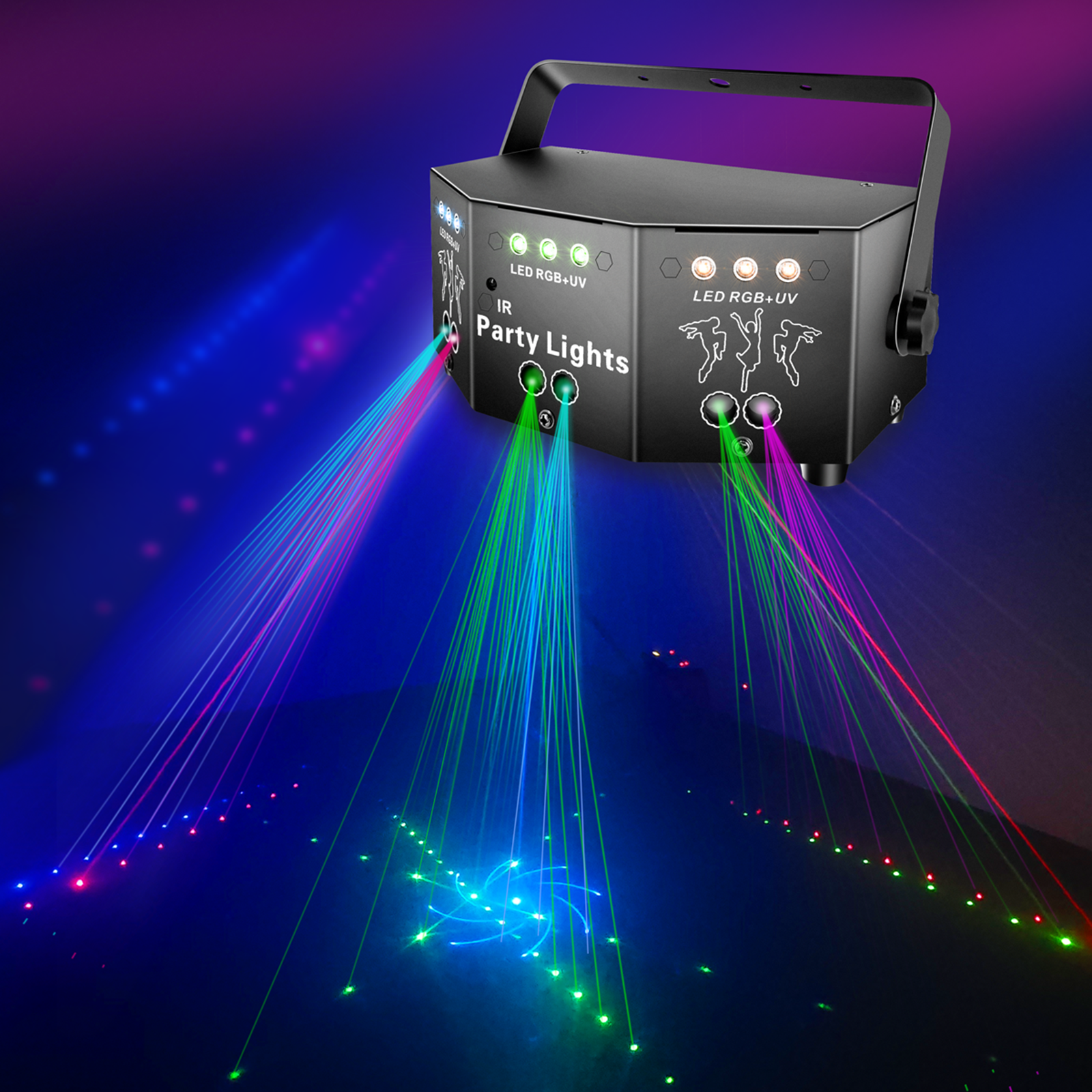 Full Color Beam Stage Light 64 Patterns Support Auto Mode/Sound Control view 8