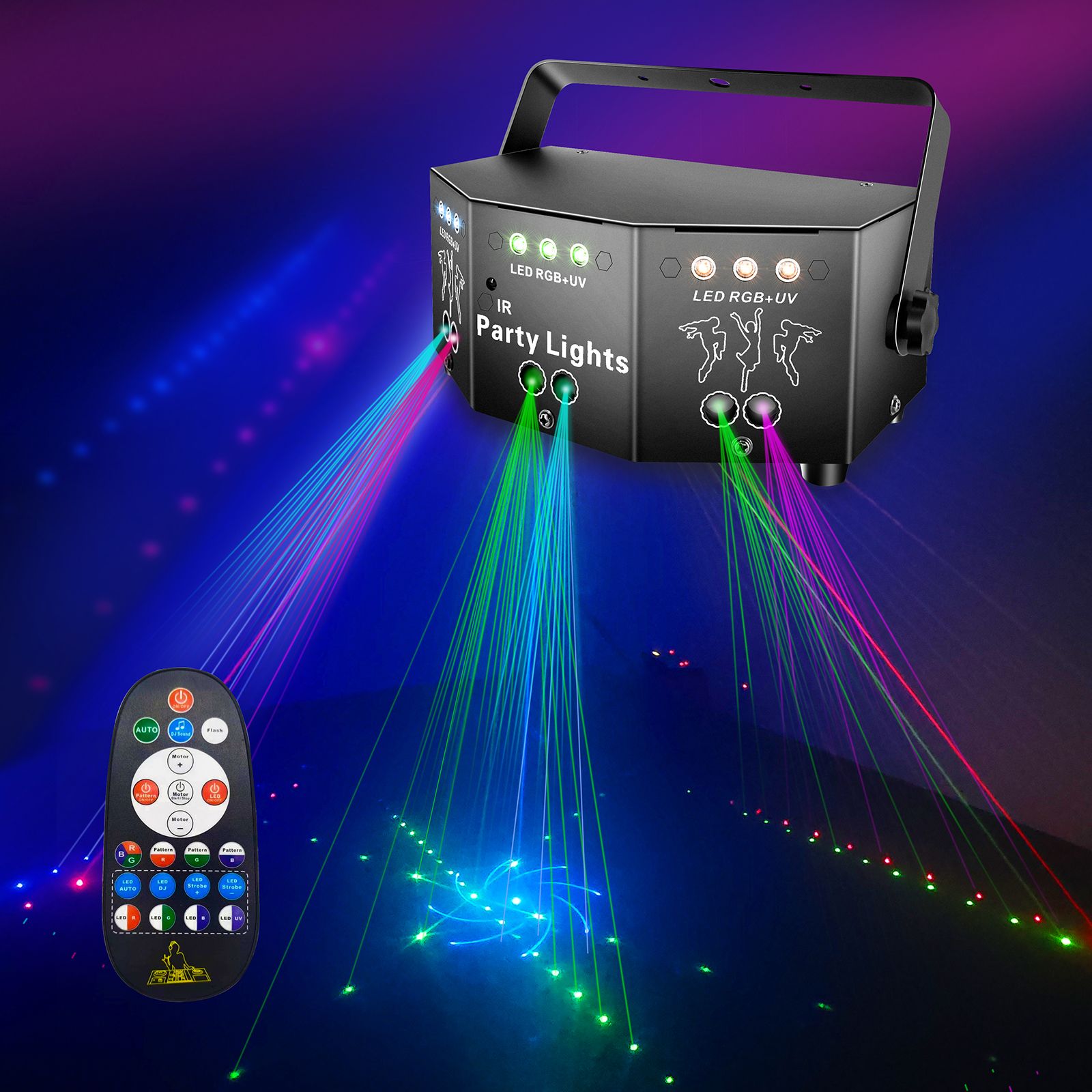 Full Color Beam Stage Light 64 Patterns Support Auto Mode/Sound Control view 10