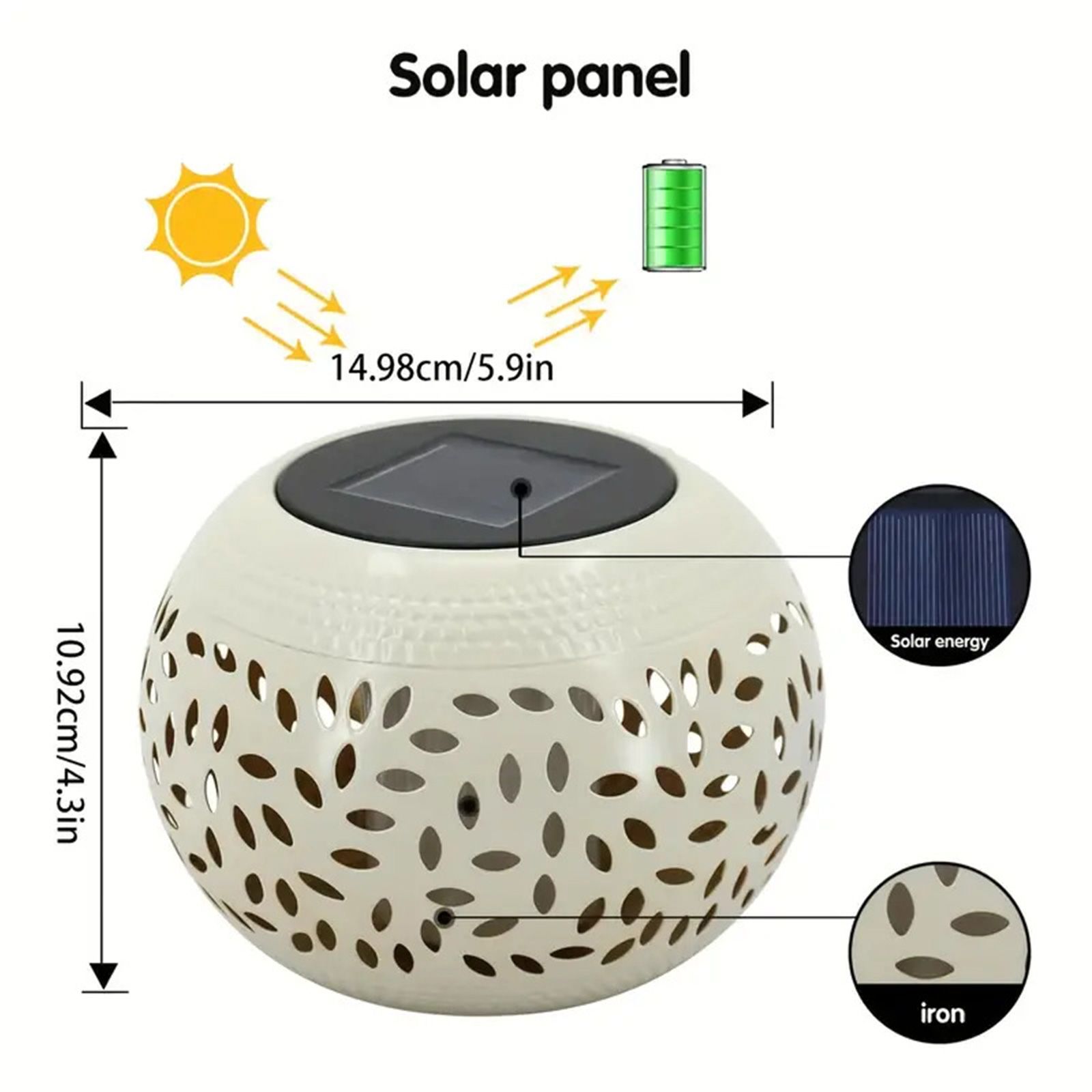 Solar Garden Lights Outdoor Landscape Atmosphere Arrangement Tabletop Steps view 4