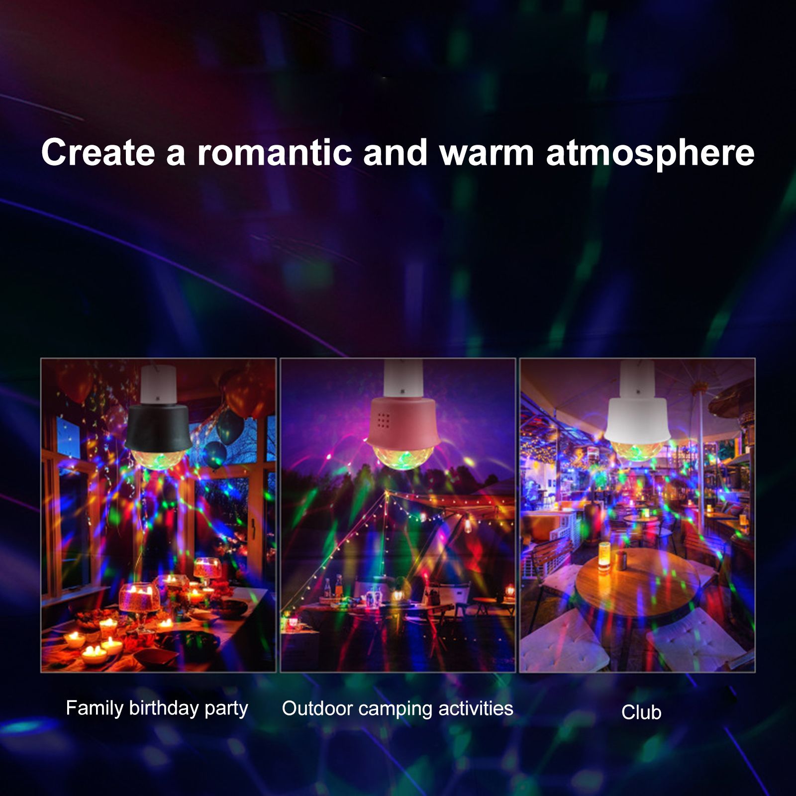 4W 5V USB Low Voltage Rechargeable Mini Ambiance LED Light Bulb RGBW Colorful view 8