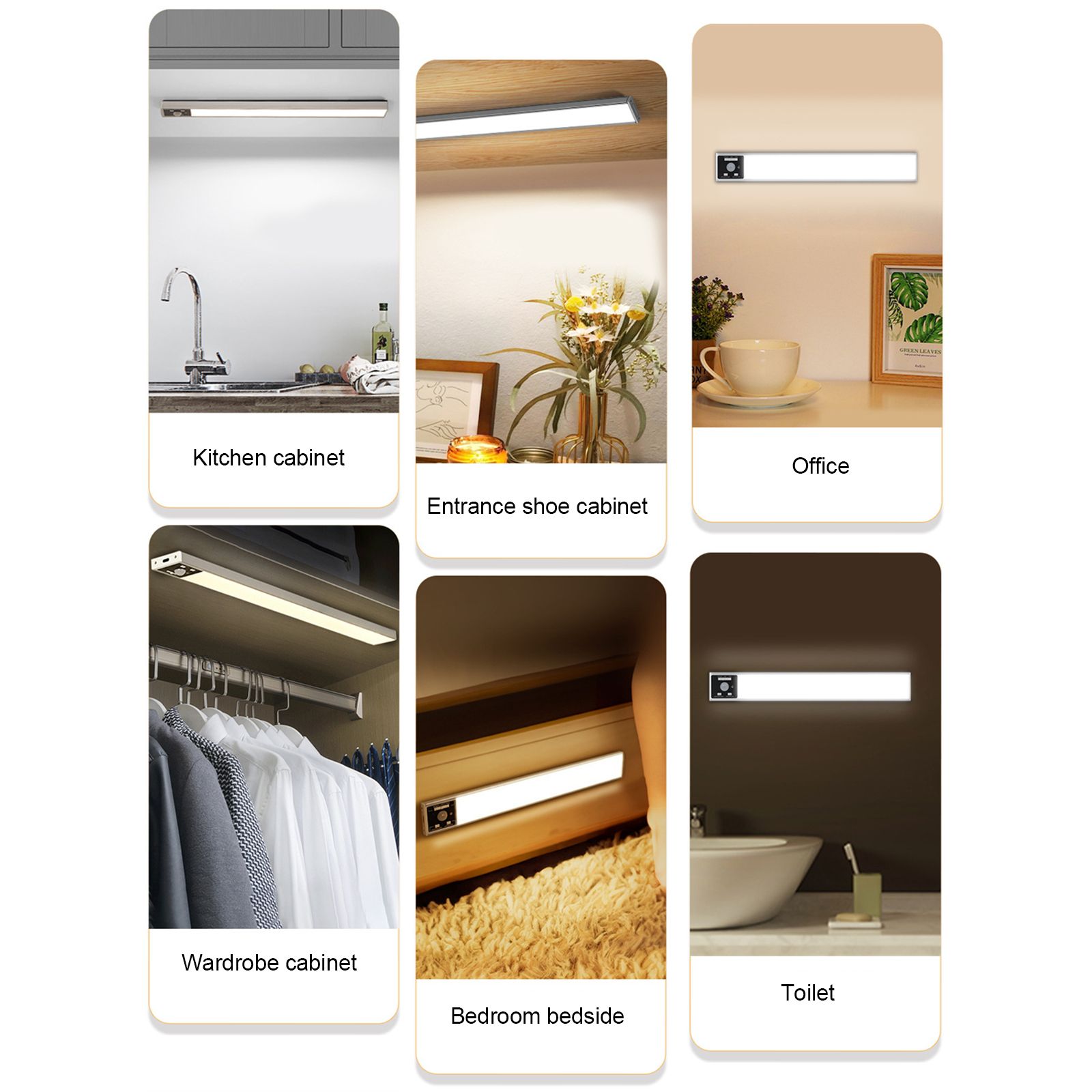 Ultra-thin Body Sensor Night Light Rechargeable Cabinet Wine Cooler Closet view 5