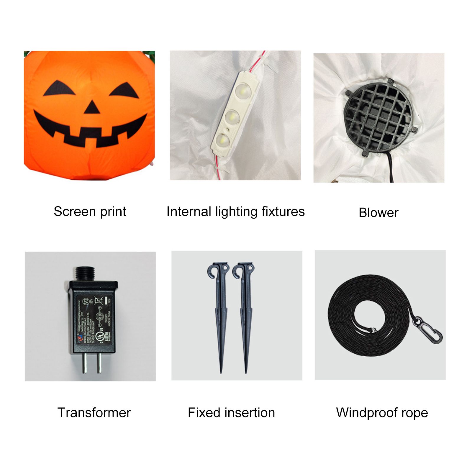 3.9FT Halloween Inflatables Pumpkin Outdoor Decorations LEDs Blow Up view 10
