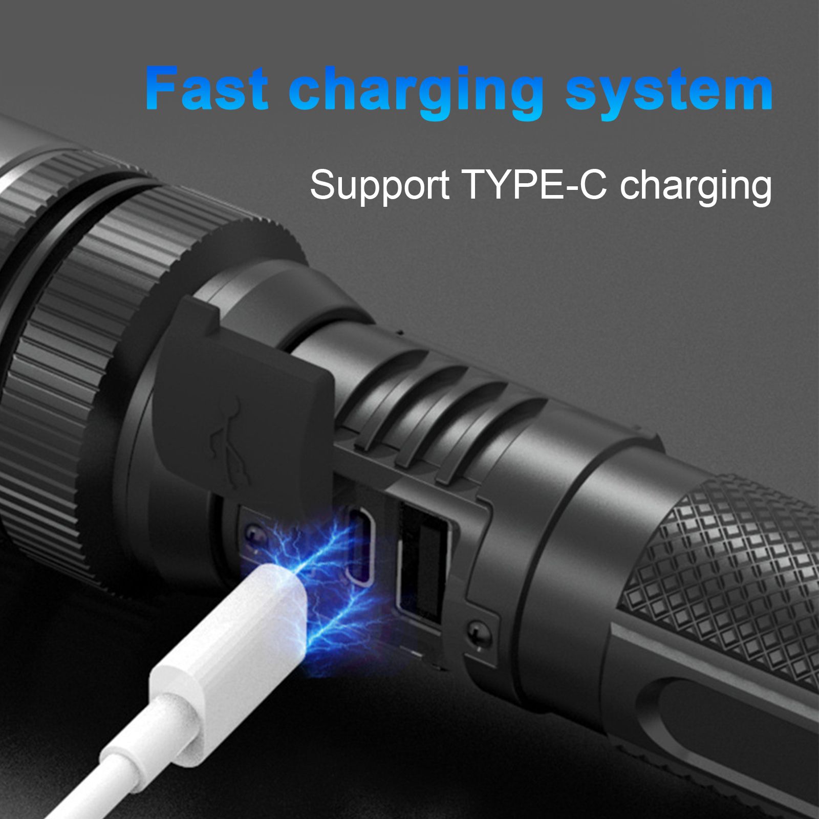 Outdoor Waterproof Handheld Flashlight Super Bright Flash Light Adjustable view 11