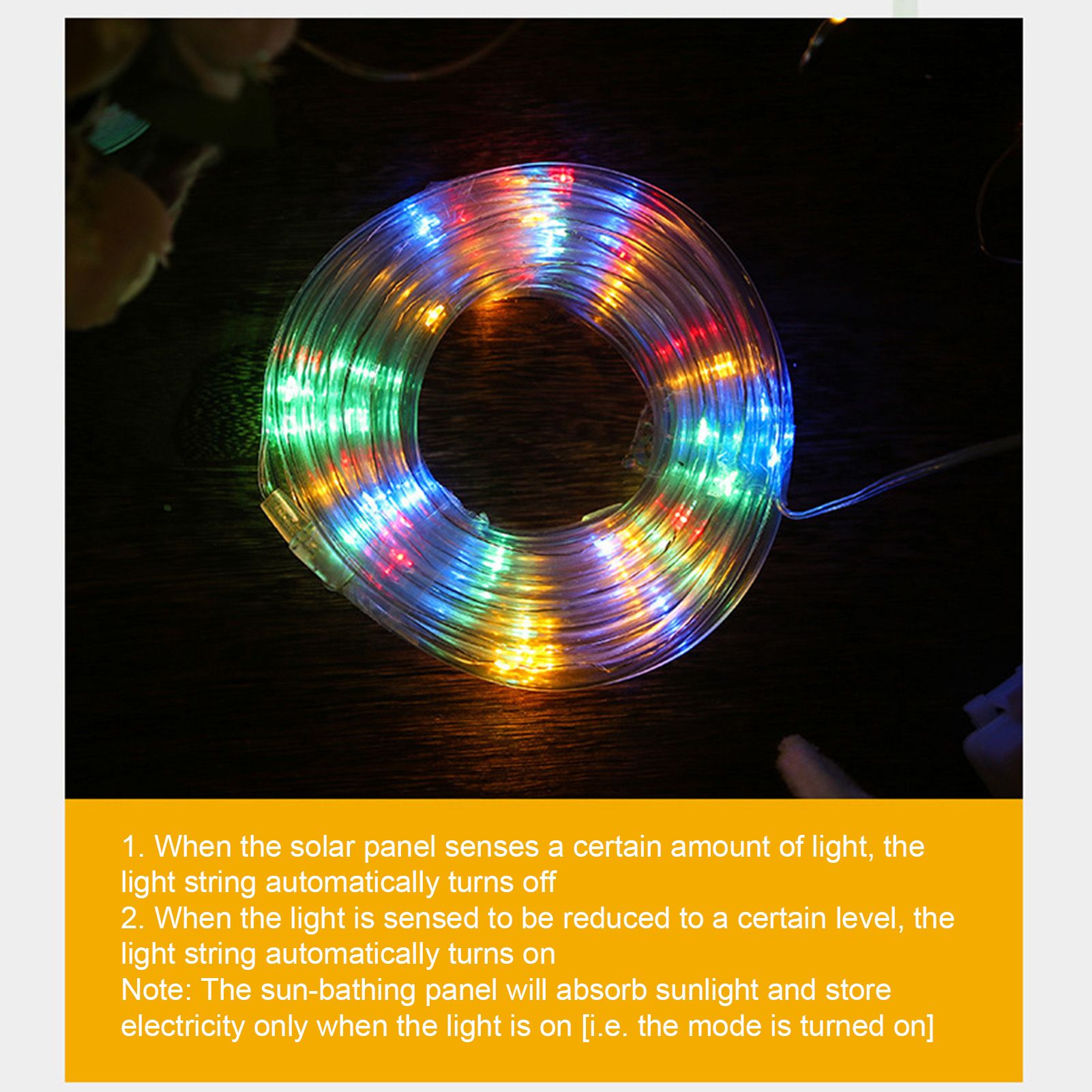 Solar LED Tube Lights Decorative String Lights Outdoor Garden Landscape view 10
