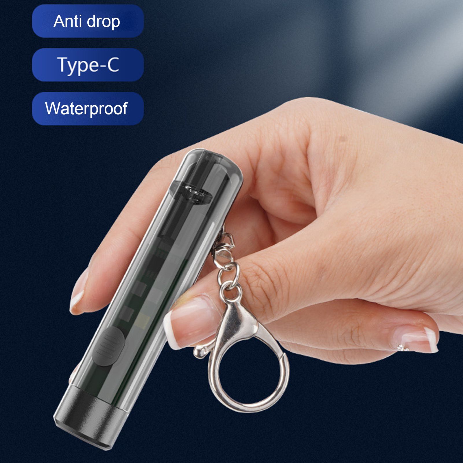 Portable LED Flashlight Mini Pocket Flashlight with Keychain Design Emergency view 6