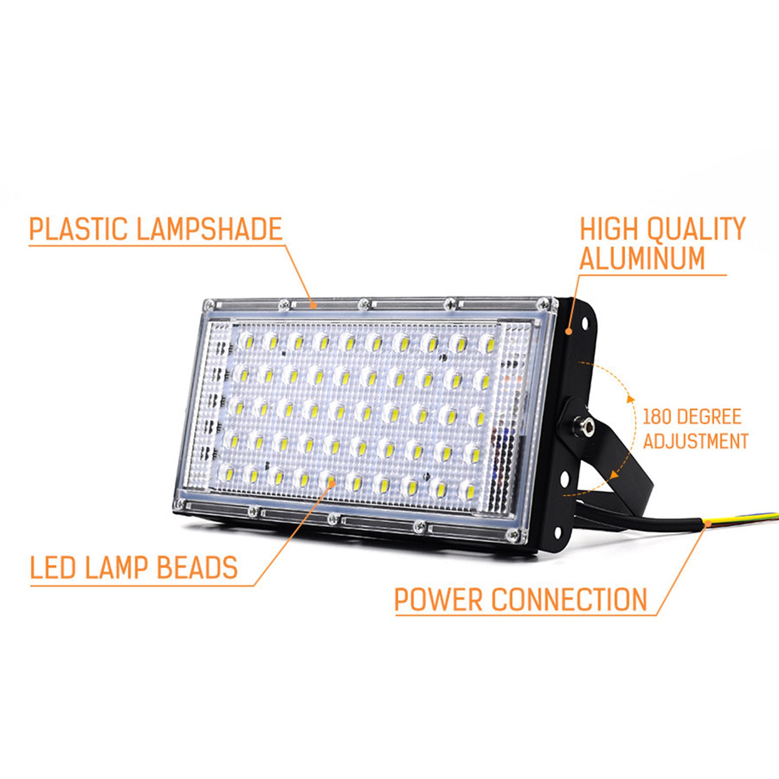 50W Outdoor IP66 Waterproof Floodlight Super Bright RGB Lawn Floodlight LED view 2