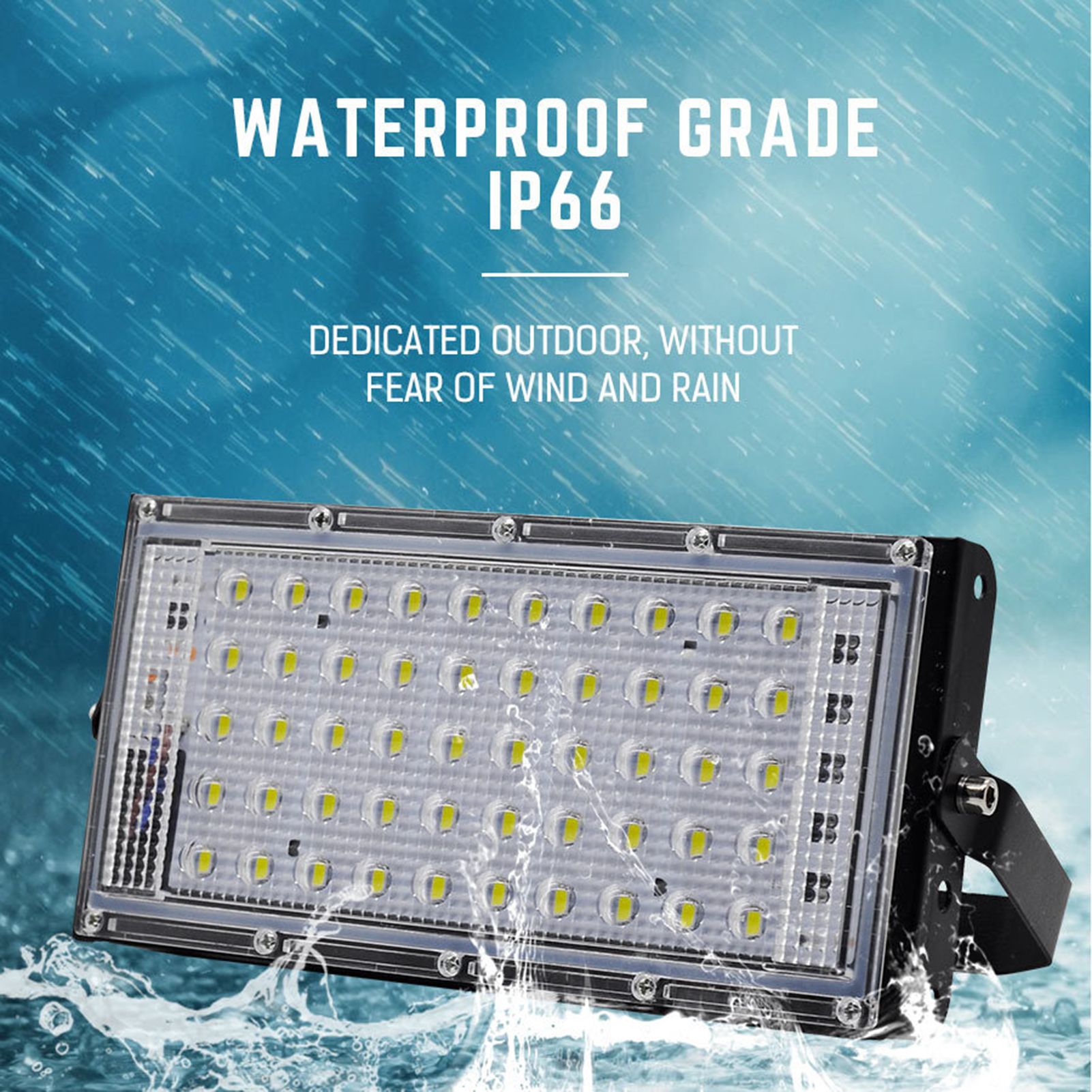 50W Outdoor IP66 Waterproof Floodlight Super Bright RGB Lawn Floodlight LED view 5