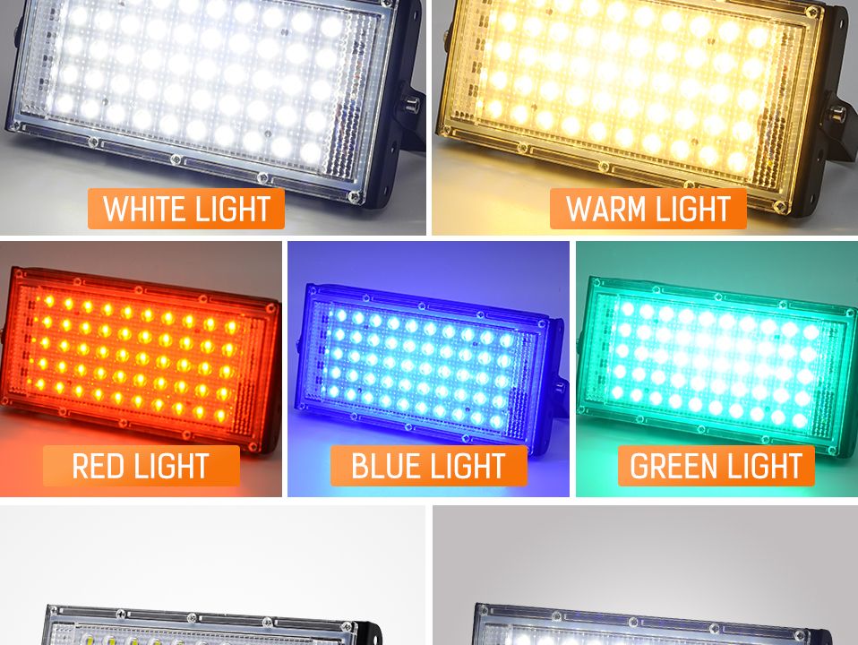 50W Outdoor IP66 Waterproof Floodlight Super Bright RGB Lawn Floodlight LED view 10