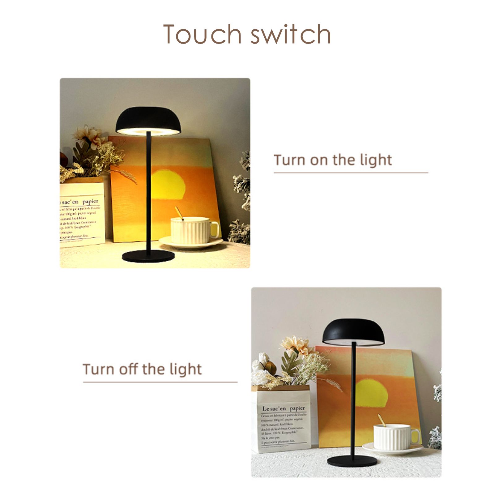 Modern Portable Table Lamp Nightstand Touch Lamp Decorative Wine Bottle Lamp 3 view 2