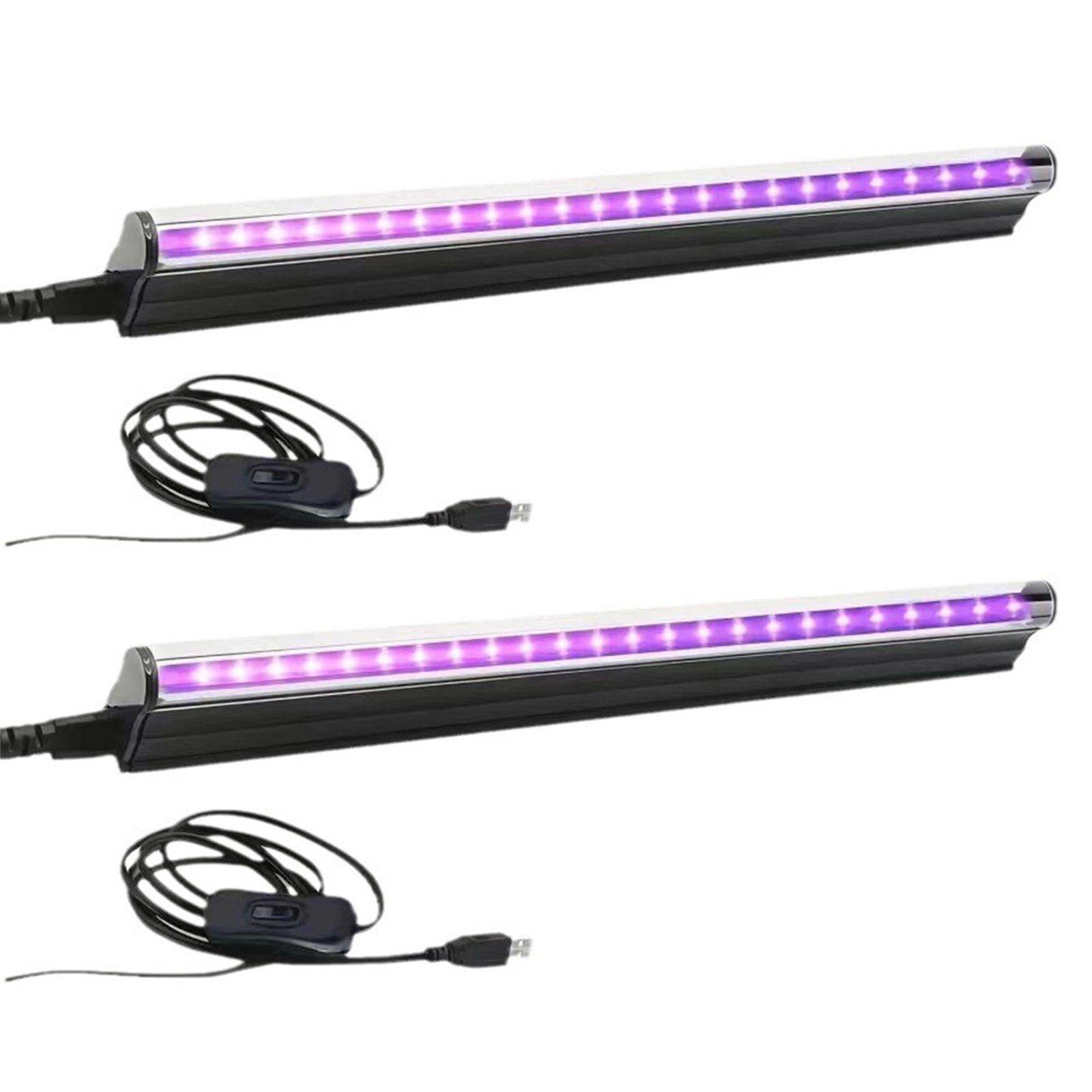 2 Packs LED UV Blacklight UV Lamp Bar Stage Blacklight Tube Portable UV Light view 4