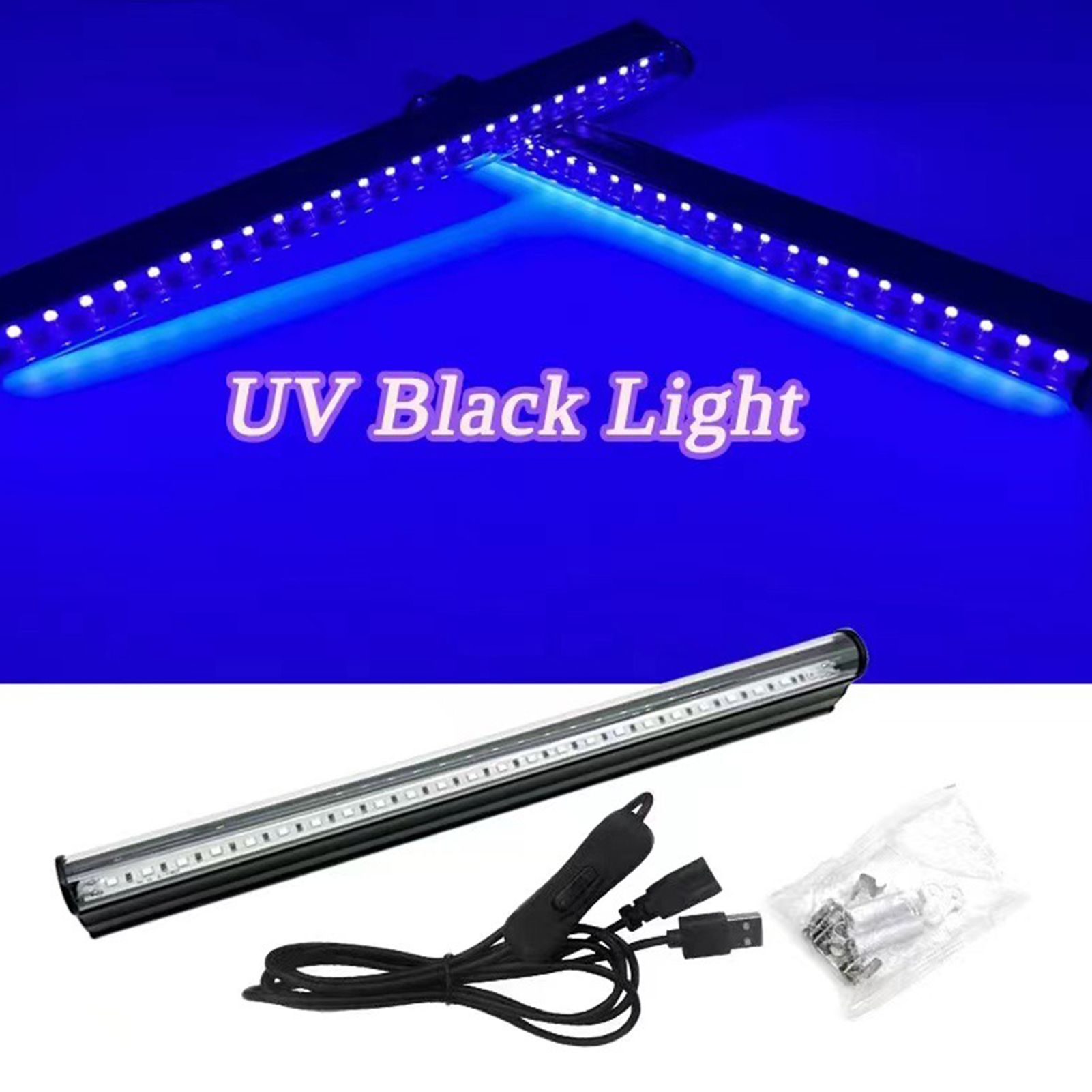 2 Packs LED UV Blacklight UV Lamp Bar Stage Blacklight Tube Portable UV Light view 6