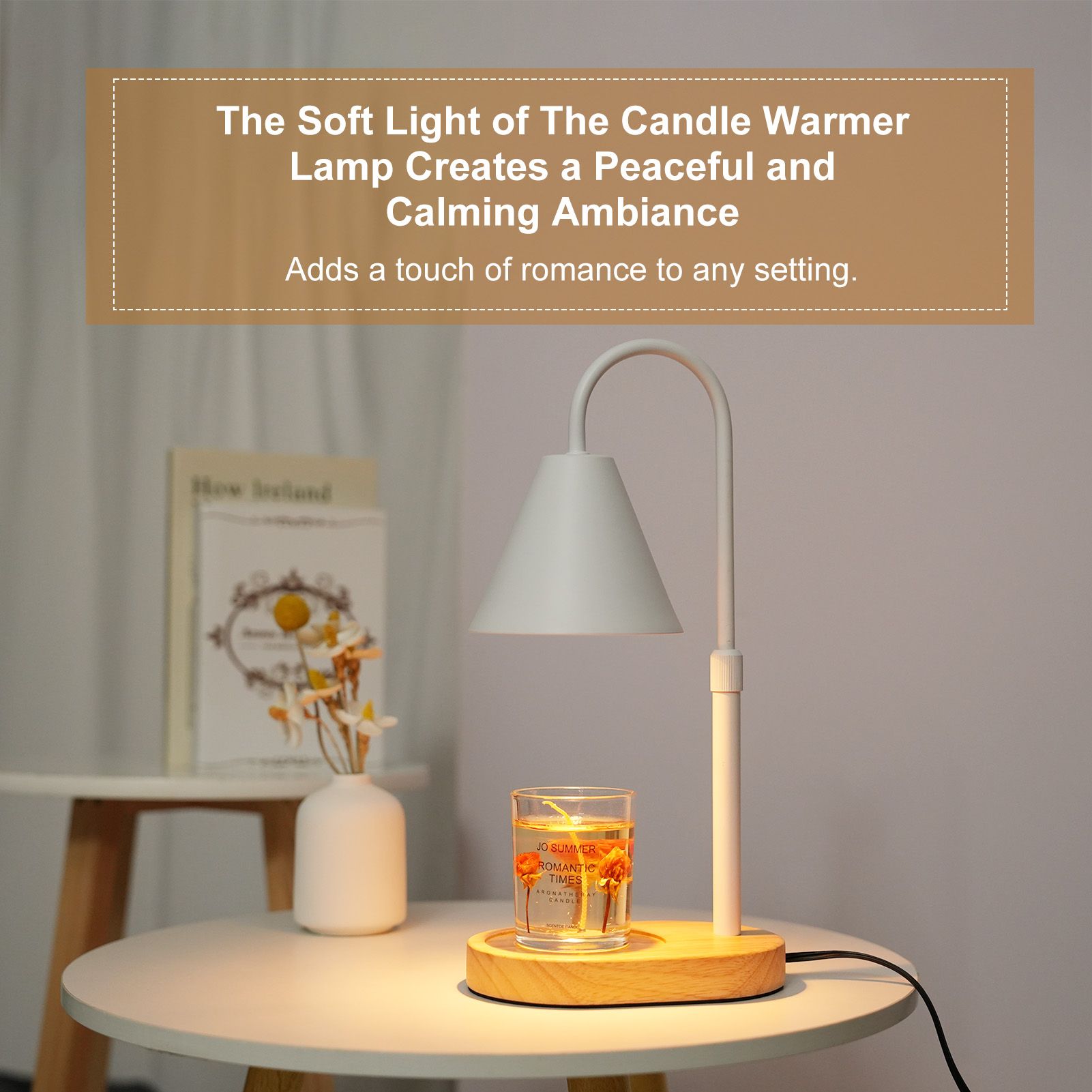 Dimmable Candle Warmer Lamp Scented Candles Wax Melt Lantern Bedroom Table view 7