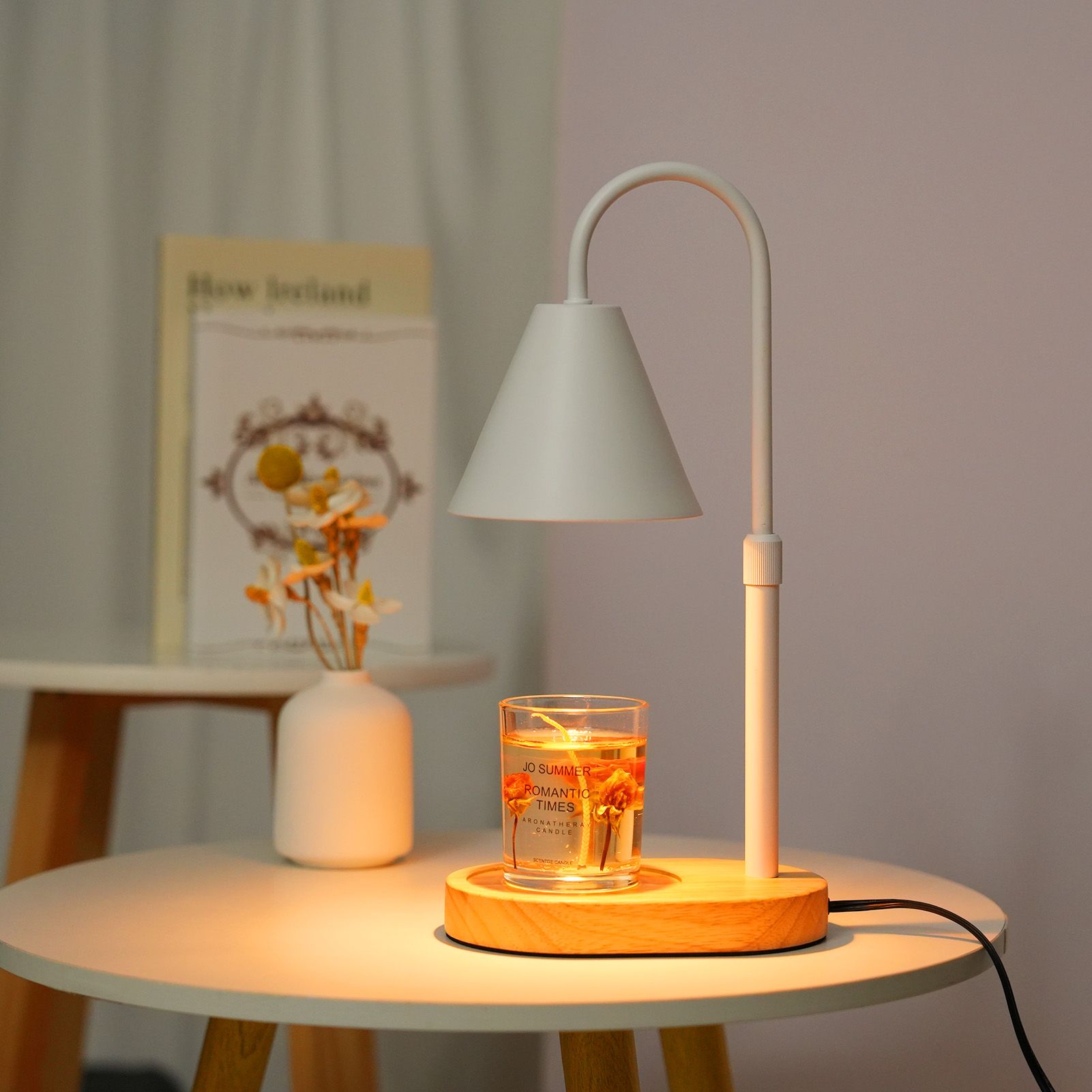 Dimmable Candle Warmer Lamp Scented Candles Wax Melt Lantern Bedroom Table view 8