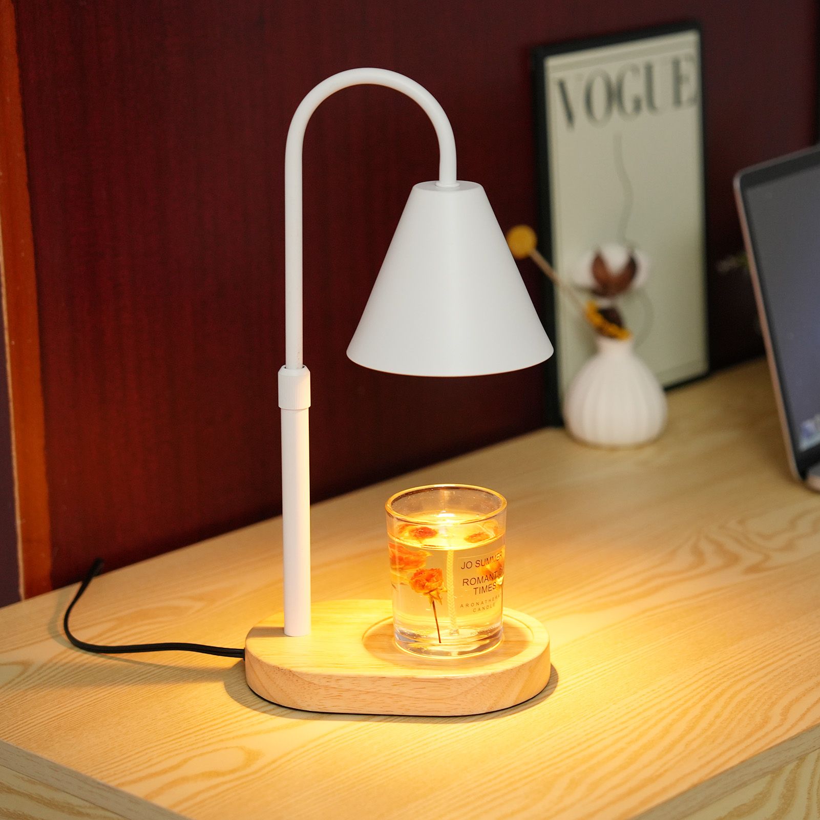 Dimmable Candle Warmer Lamp Scented Candles Wax Melt Lantern Bedroom Table view 10