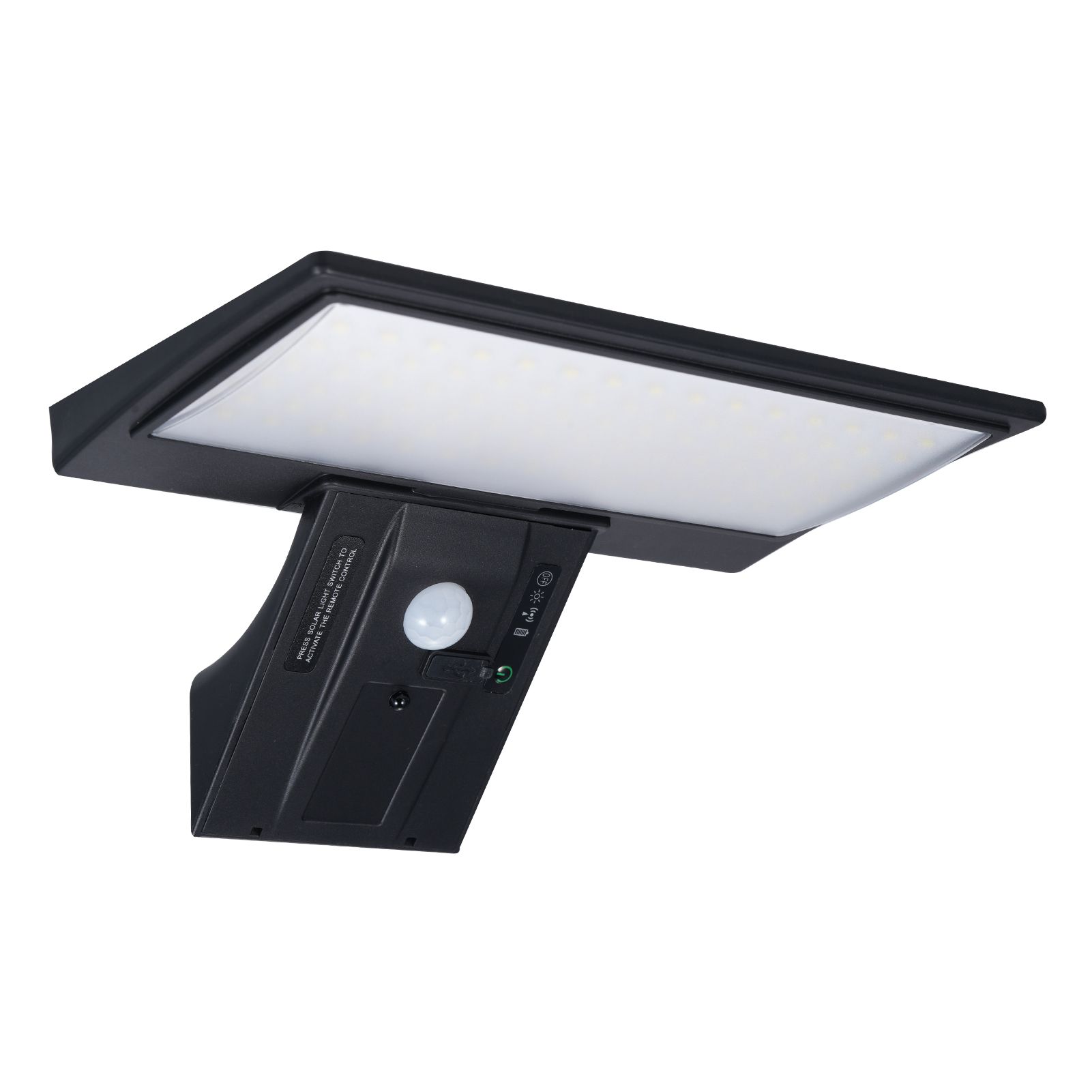 90LEDs Solar Wall Lamp PIR Motion Sensor Light 6000K Dust to Dawn