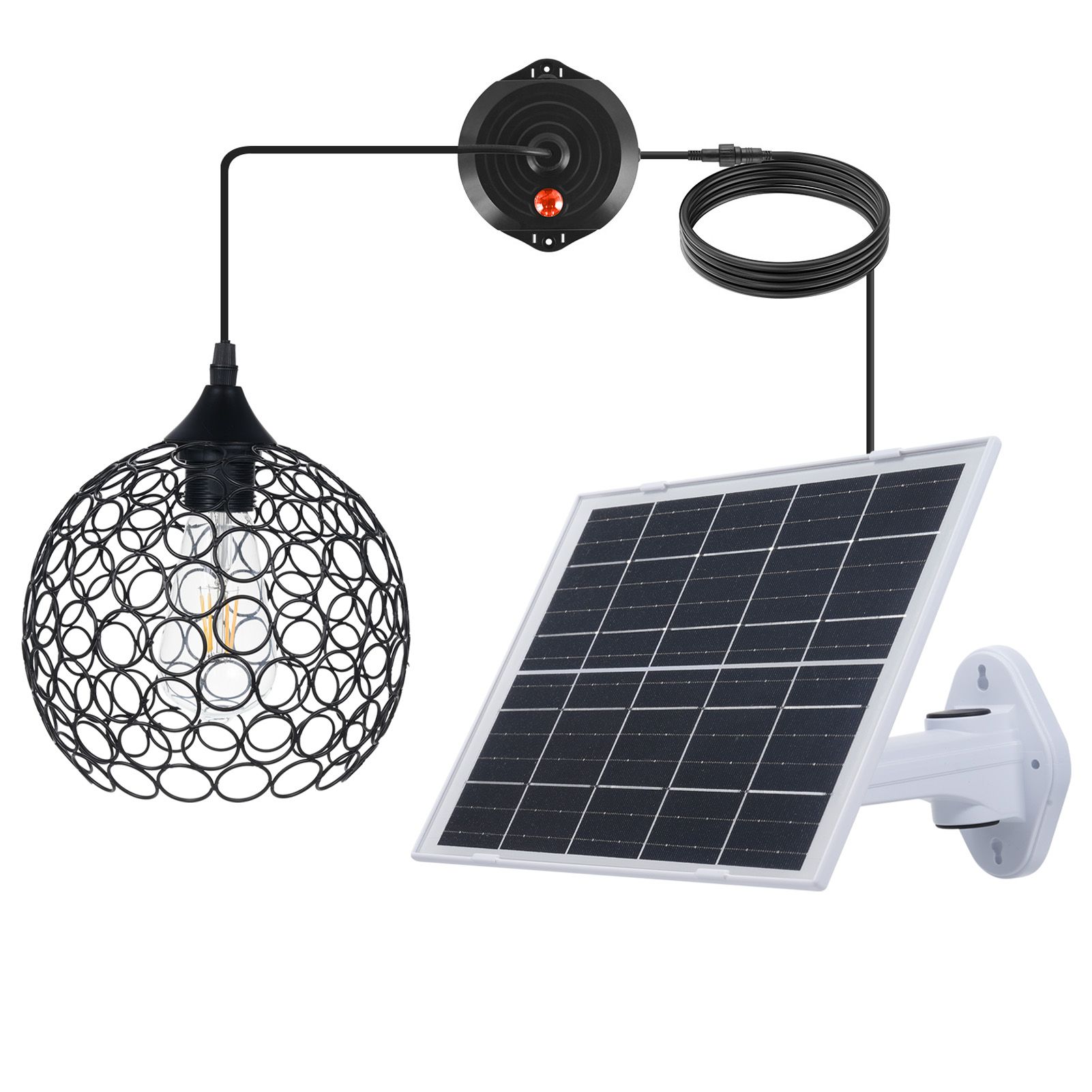 Retro Solar Powered Pendant Lamp view 4