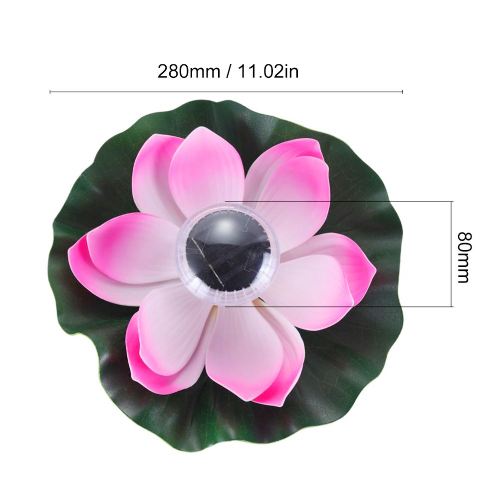Solar Powered LEDs Lotus Light RGB Color Changing Water Floatiing Flower Light