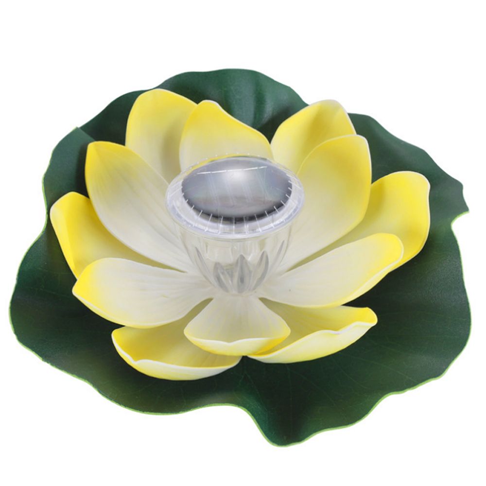 Solar Powered LEDs Lotus Light RGB Color Changing Water Floatiing Flower Light view 2