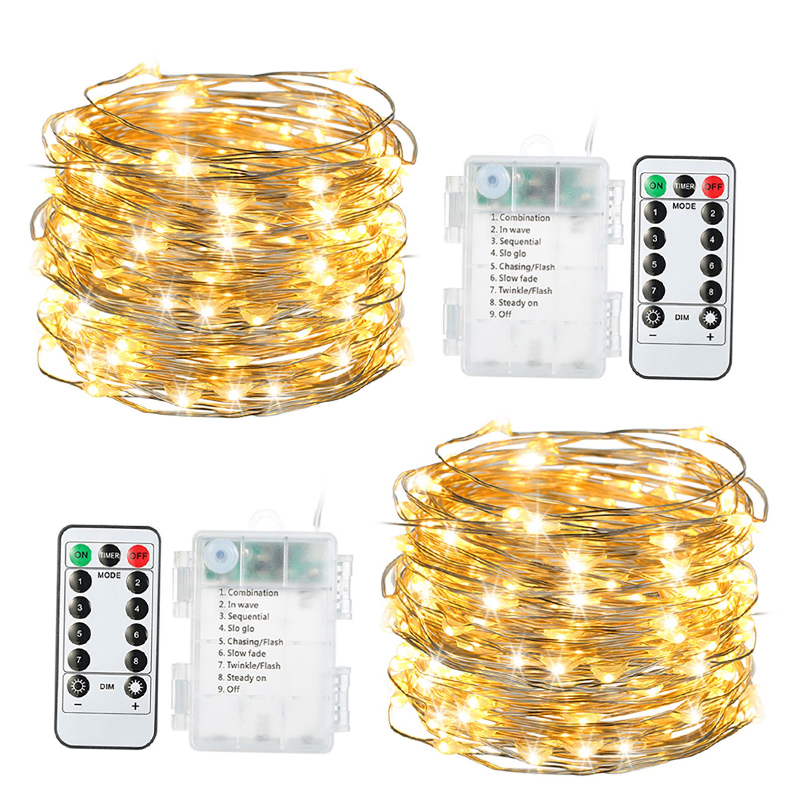 Tomshine 10M/ 32.8Ft 100LED String Light 2 Pack with Remote Control 8 view 2