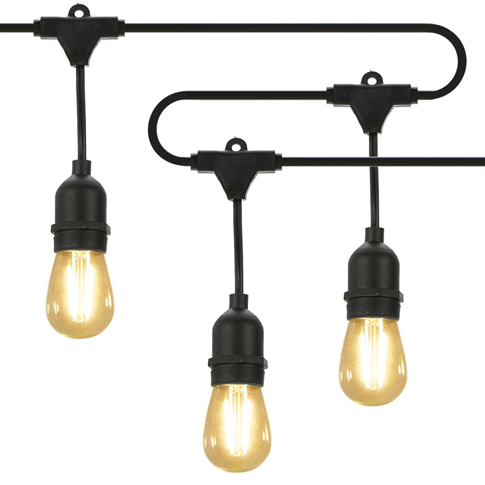 String Light Kit AC220-240V 15W 33.5Ft E27 Base Socket Holder 10PCS LED view 2