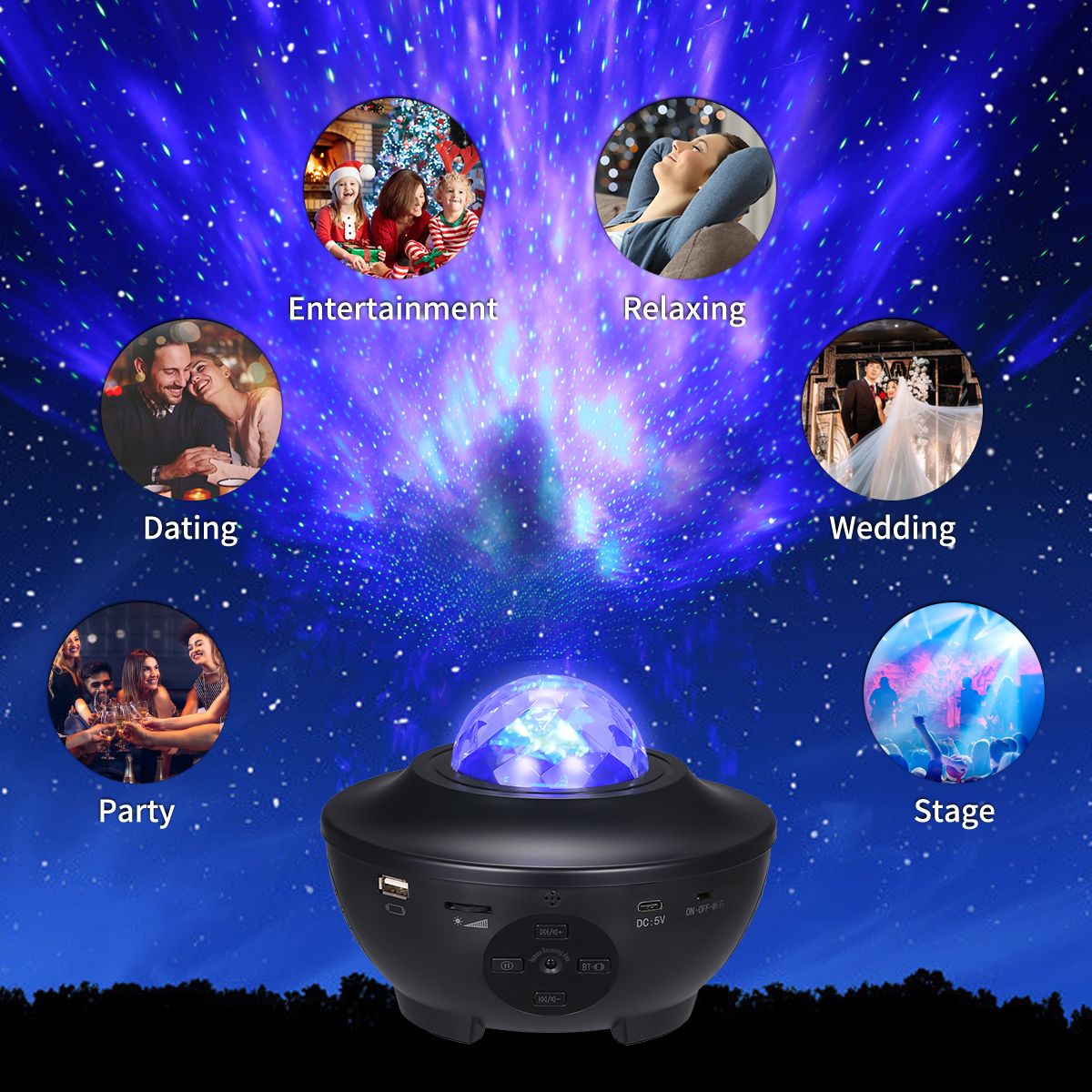 Starry Projector Light Wi-Fi Connection Smartphone APP Control Adjustable 21