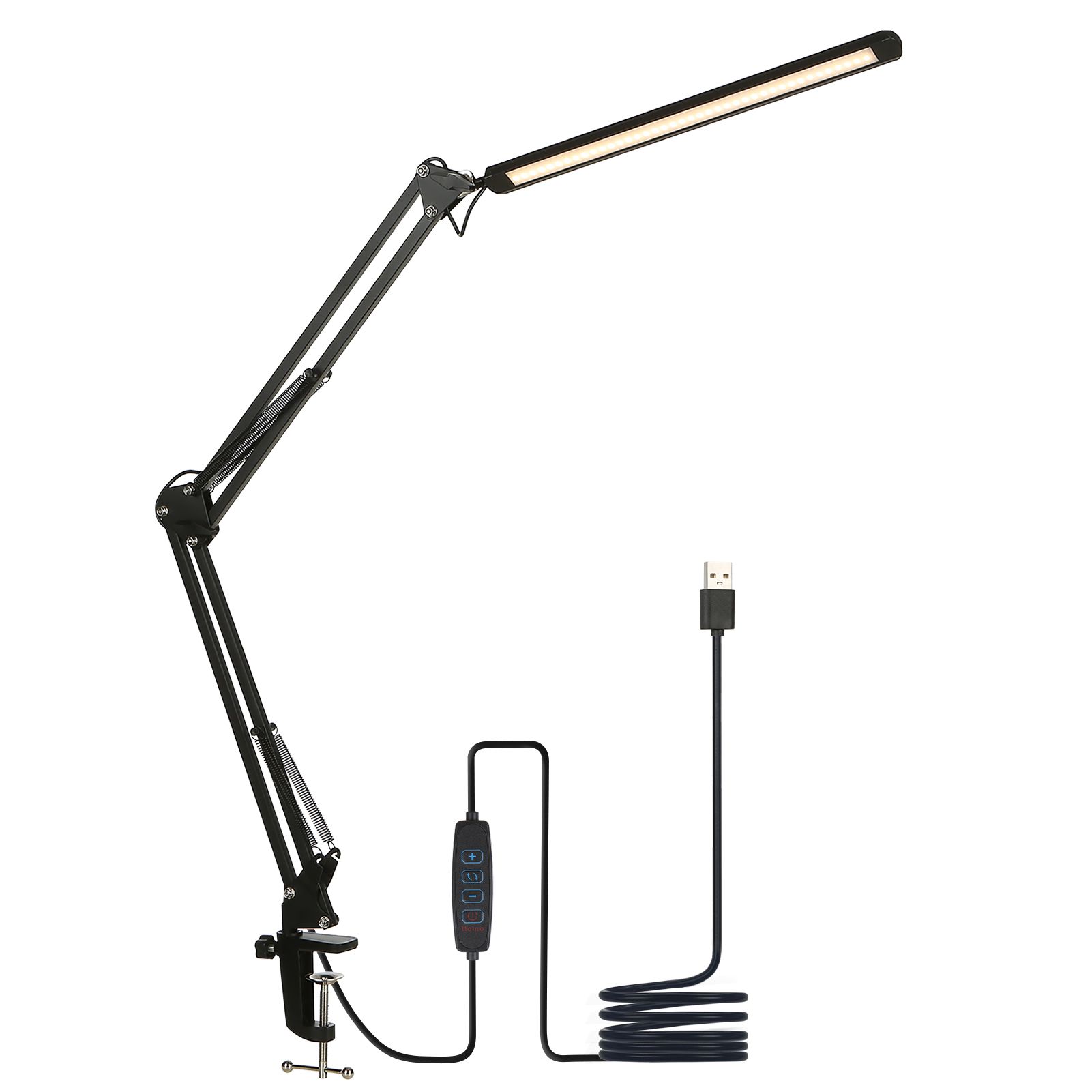 Tomshine LEDs Desk Lamp with Clamp Eye-Caring Dimmable Reading Light 3 Color view 2